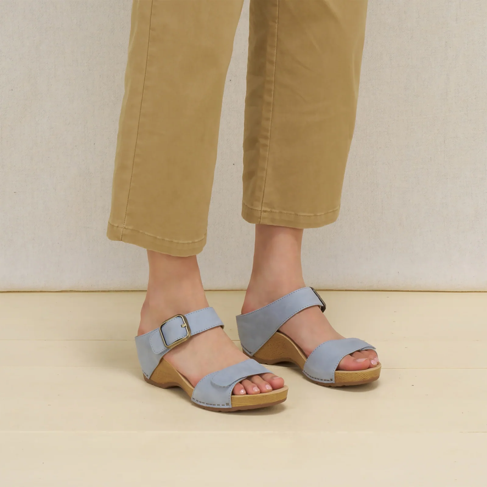 Dansko Tanya Wedge Sandal (Women) - Sky Nubuck - Image 7