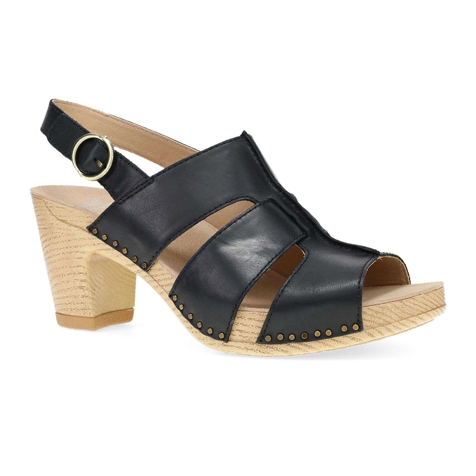 Dansko Tatiana Wedge Sandal (Women) - Black Pull Up - Image 2