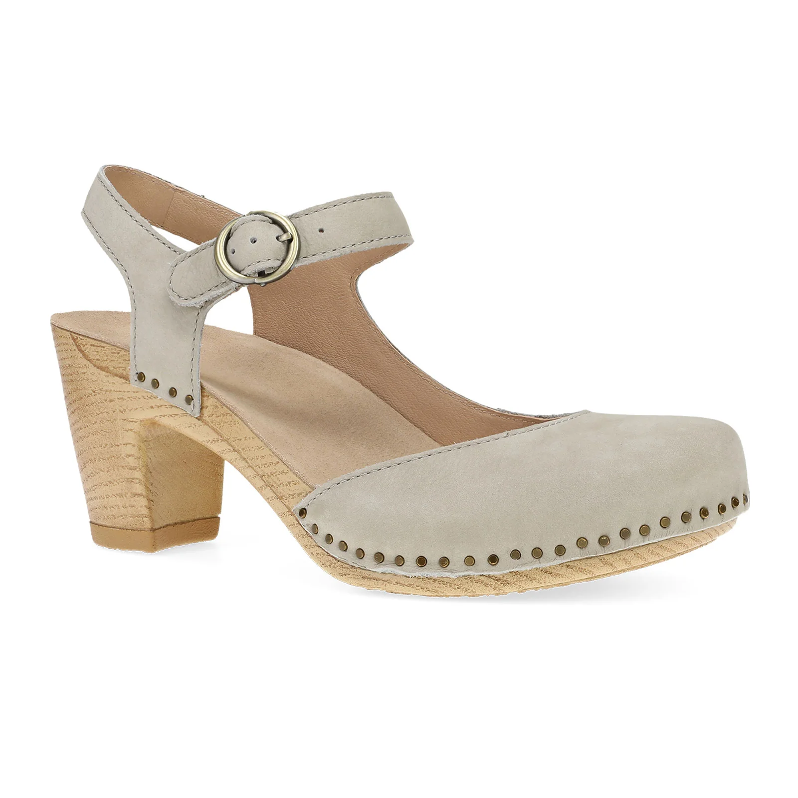 Dansko Taytum Heeled Sandal (Women) - Taupe Milled Nubuck - Image 2