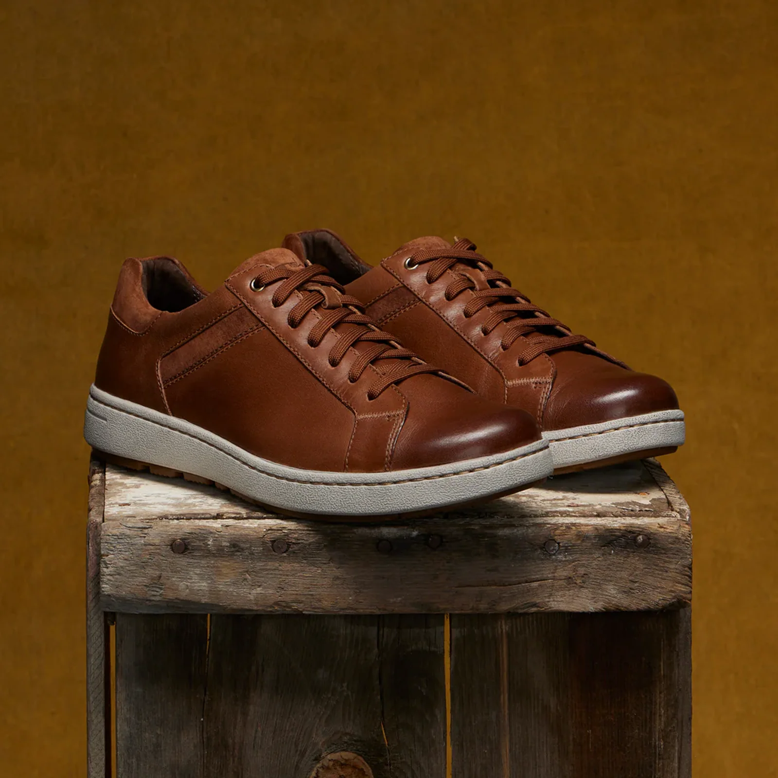 Dansko Trevor Lace Up Sneaker (Men) - Tan Burnished Calf - Image 7