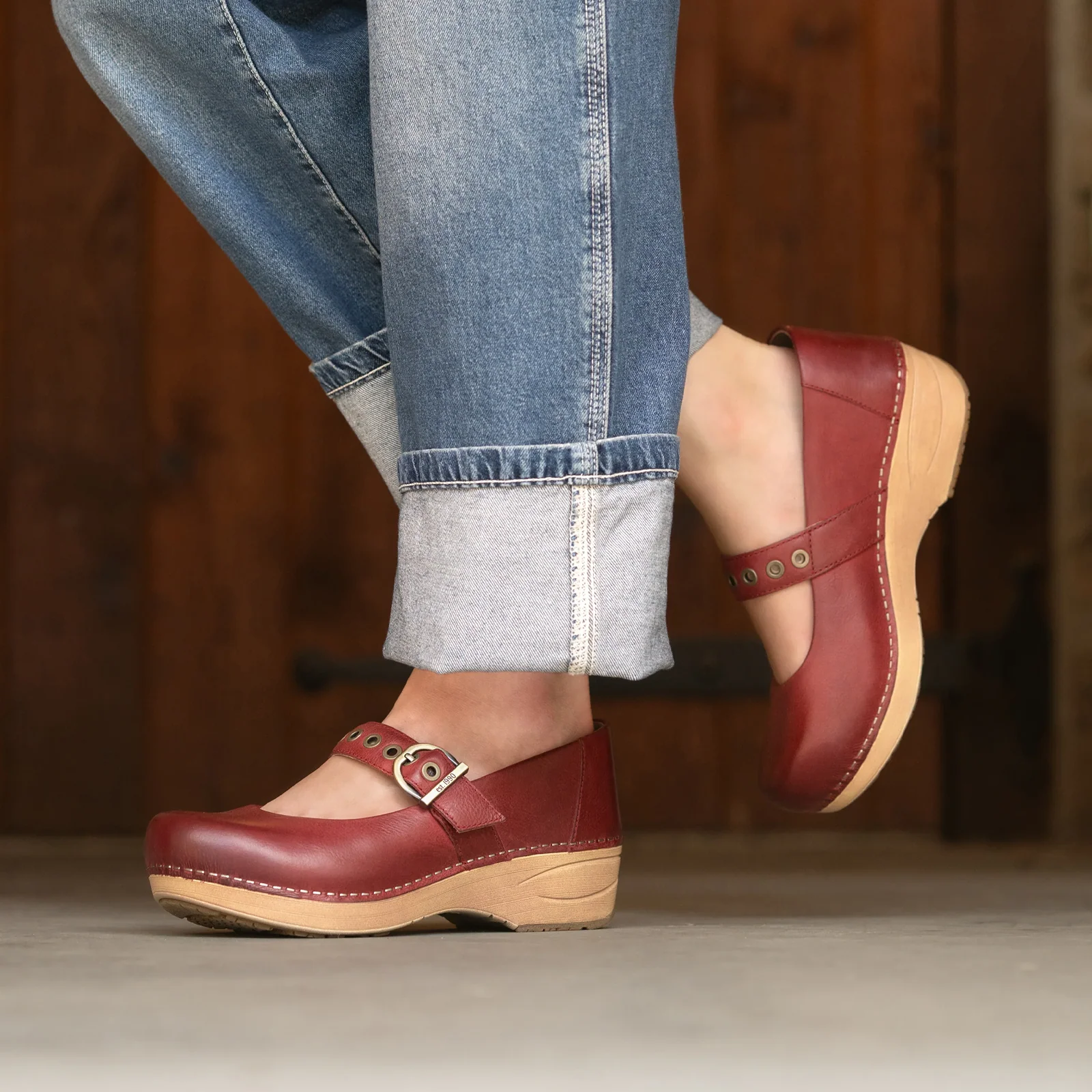 Dansko XP 2.0 Mary Clog (Women) - Red Leather - Image 7
