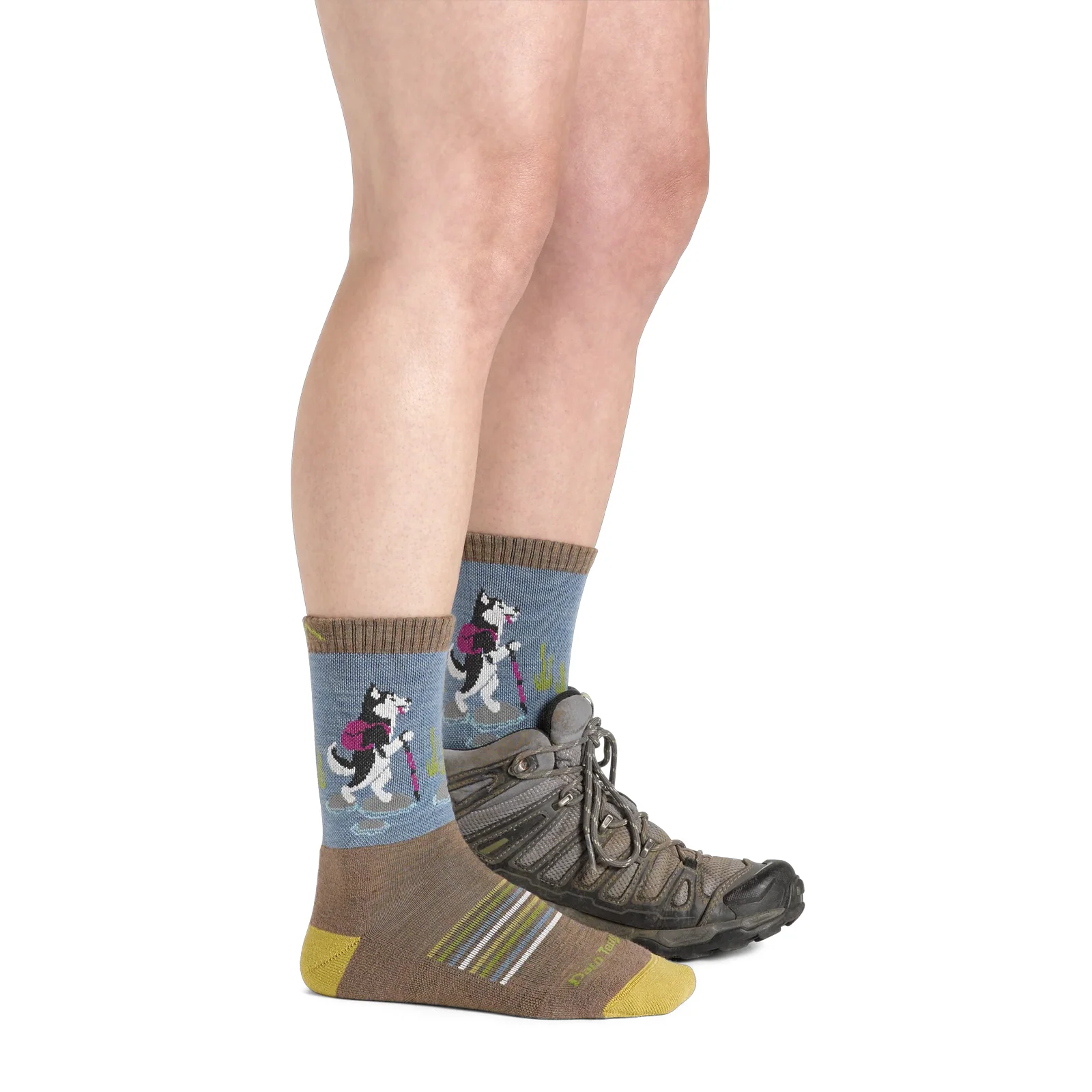 Darn Tough Critter Club Lightweight Micro Crew Sock with Cushion (Women) - Bark - Image 3