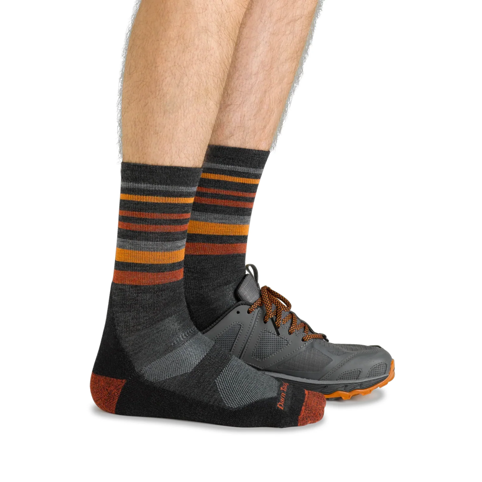Darn Tough Fastpack Lightweight Micro Crew Sock with Cushion (Men) - Charcoal - Image 2