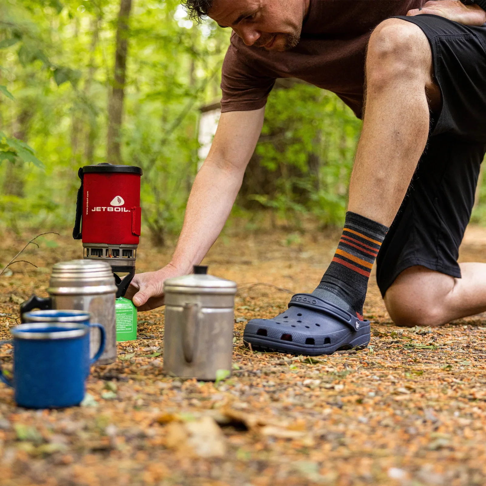 Darn Tough Fastpack Lightweight Micro Crew Sock with Cushion (Men) - Charcoal - Image 4