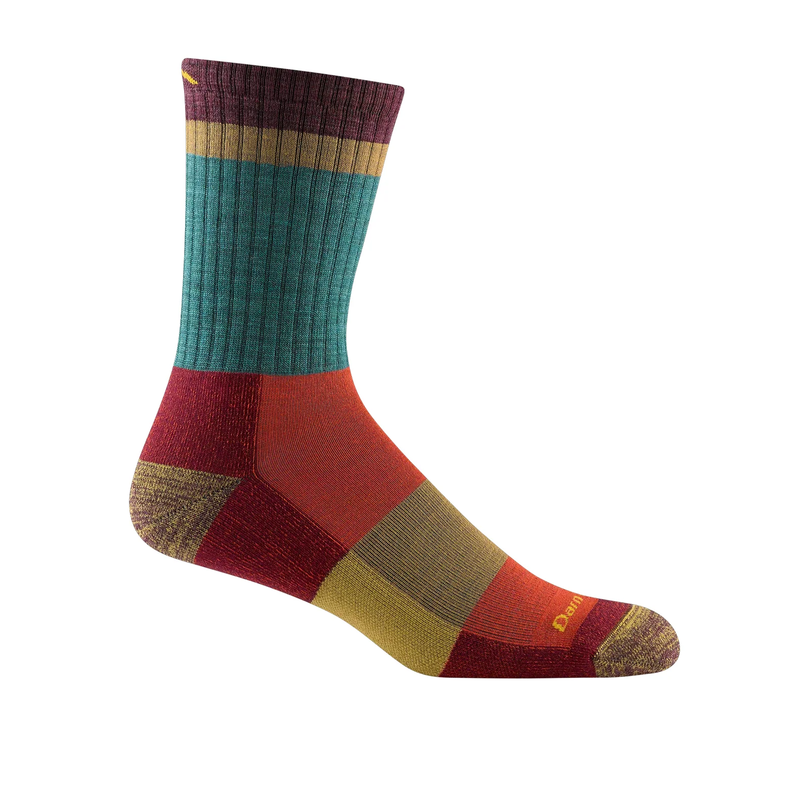 Darn Tough Heady Stripe Lightweight Micro Crew Sock with Cushion (Men) - Teal