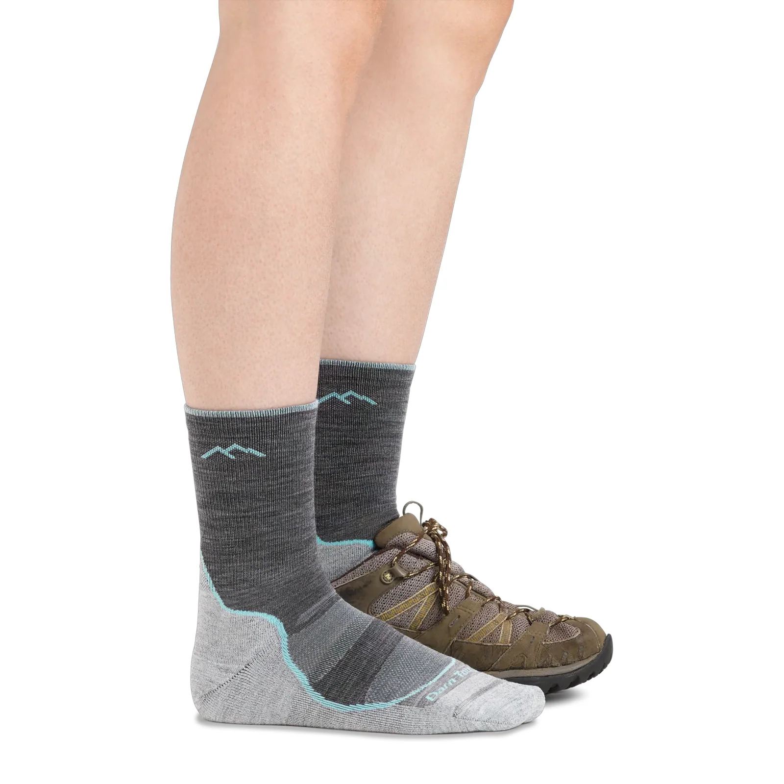 Darn Tough Light Hiker Lightweight Micro Crew Sock with Cushion (Women) - Slate - Image 3