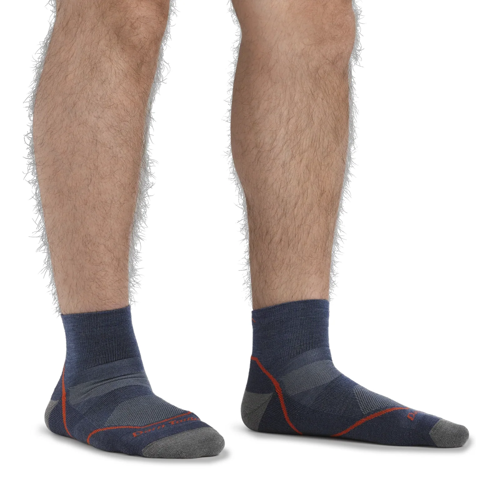 Darn Tough Light Hiker Lightweight Quarter Sock with Cushion (Men) - Denim - Image 2