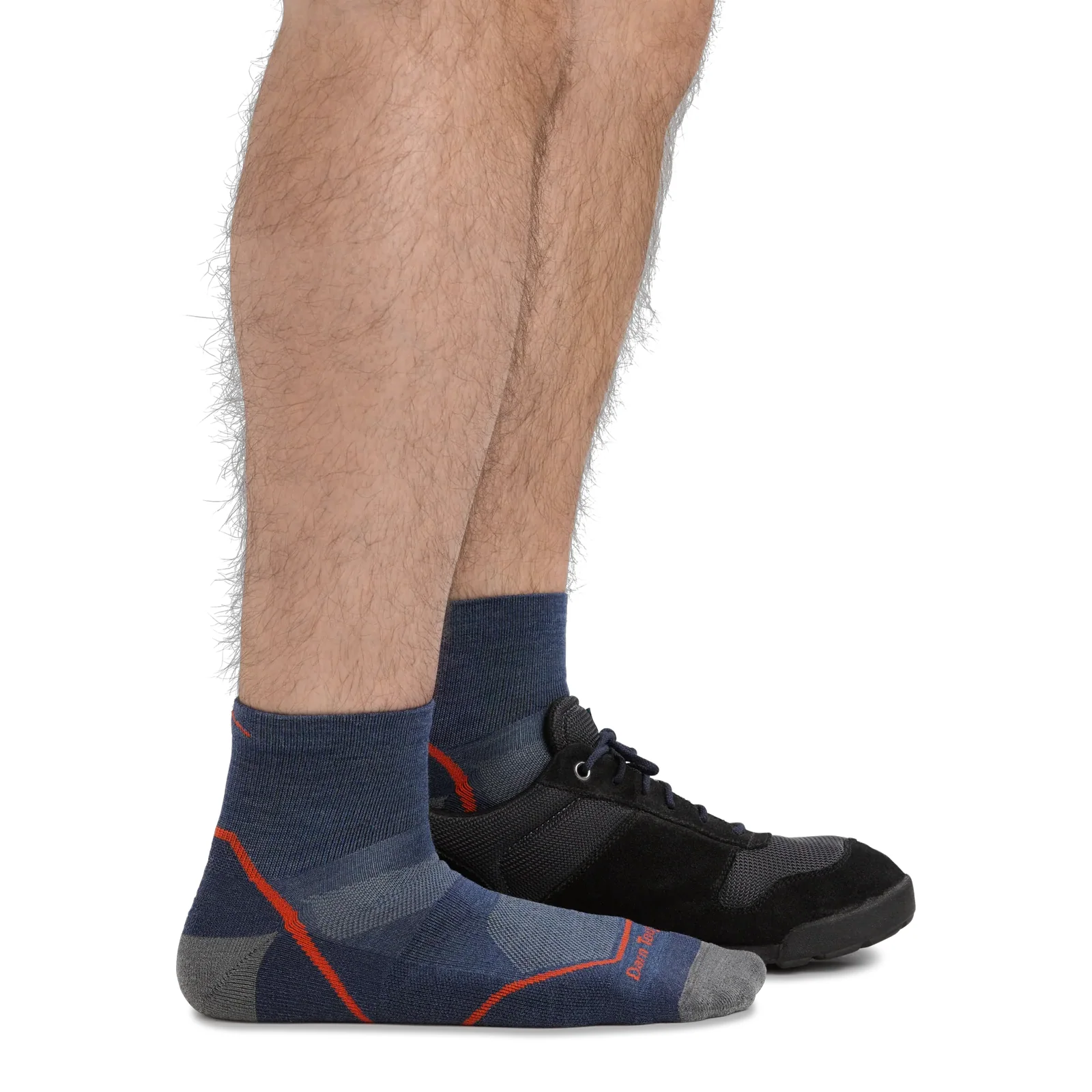 Darn Tough Light Hiker Lightweight Quarter Sock with Cushion (Men) - Denim - Image 3