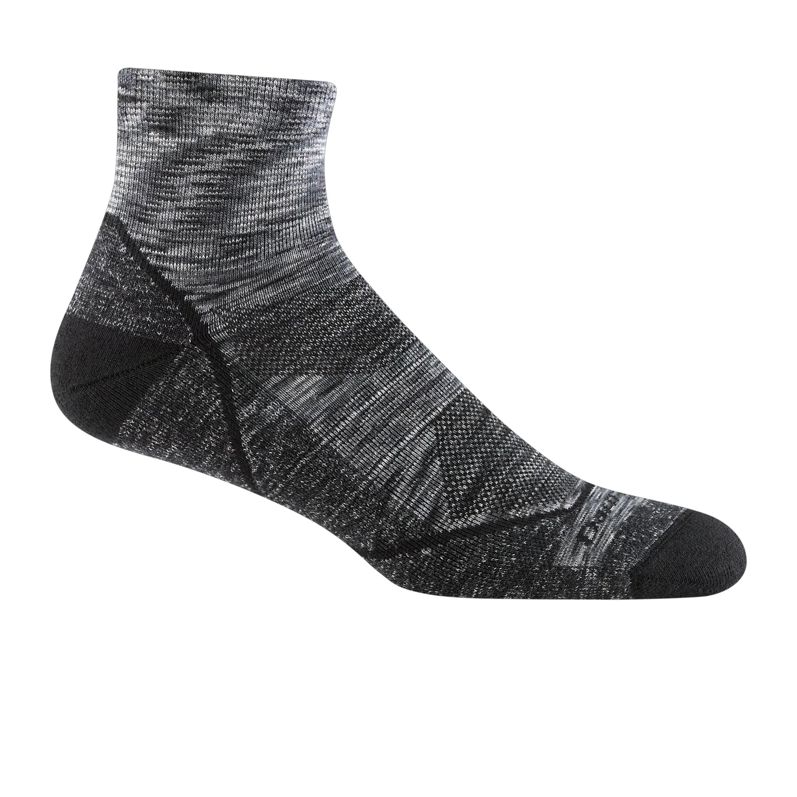 Darn Tough Light Hiker Lightweight Quarter Sock with Cushion (Men) - Space Gray