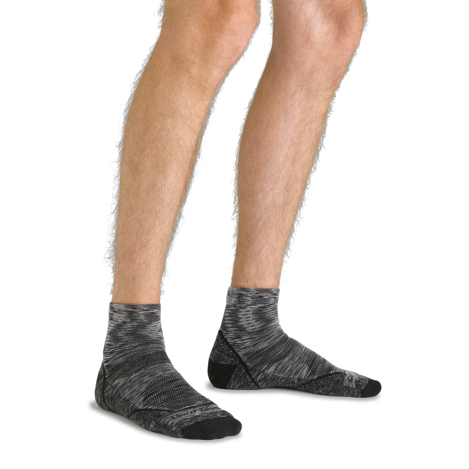 Darn Tough Light Hiker Lightweight Quarter Sock with Cushion (Men) - Space Gray - Image 2
