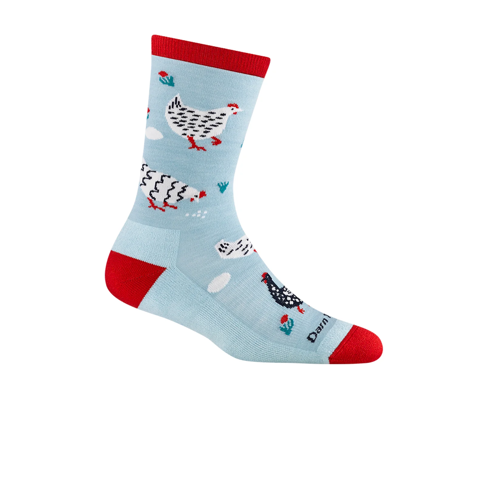 Darn Tough Mother Clucker Lightweight Cushion Crew Sock (Women) - Skylight - Image 2