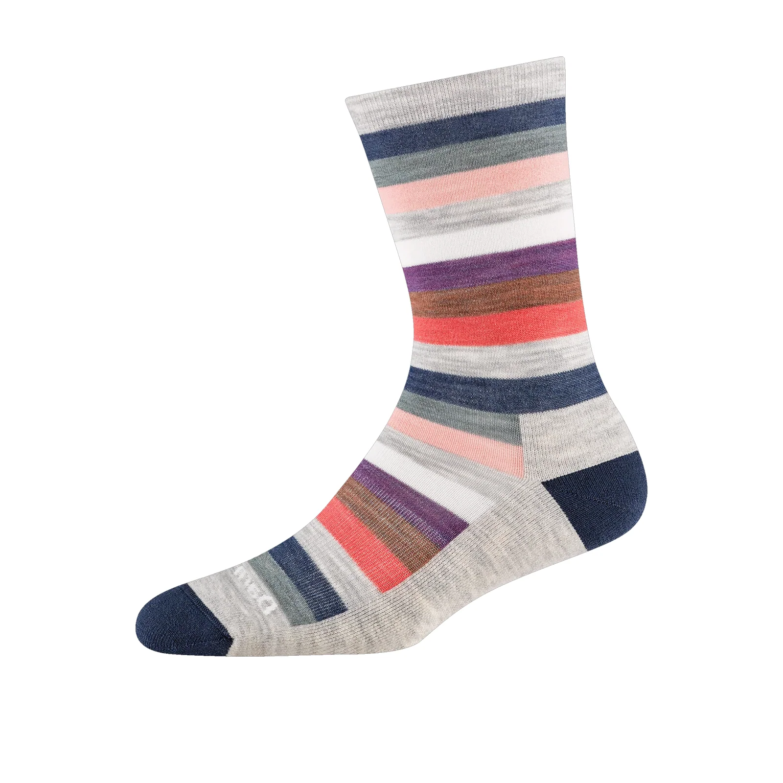 Darn Tough Mystic Stripe Lightweight Cushion Crew Sock (Women) - Ash - Image 2