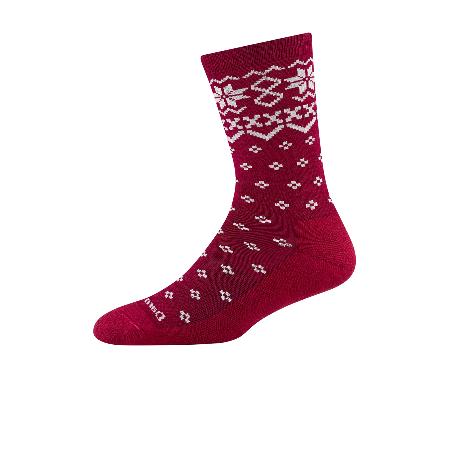 Darn Tough Shetland Lightweight Cushion Crew Sock (Women) - Burgundy - Image 2