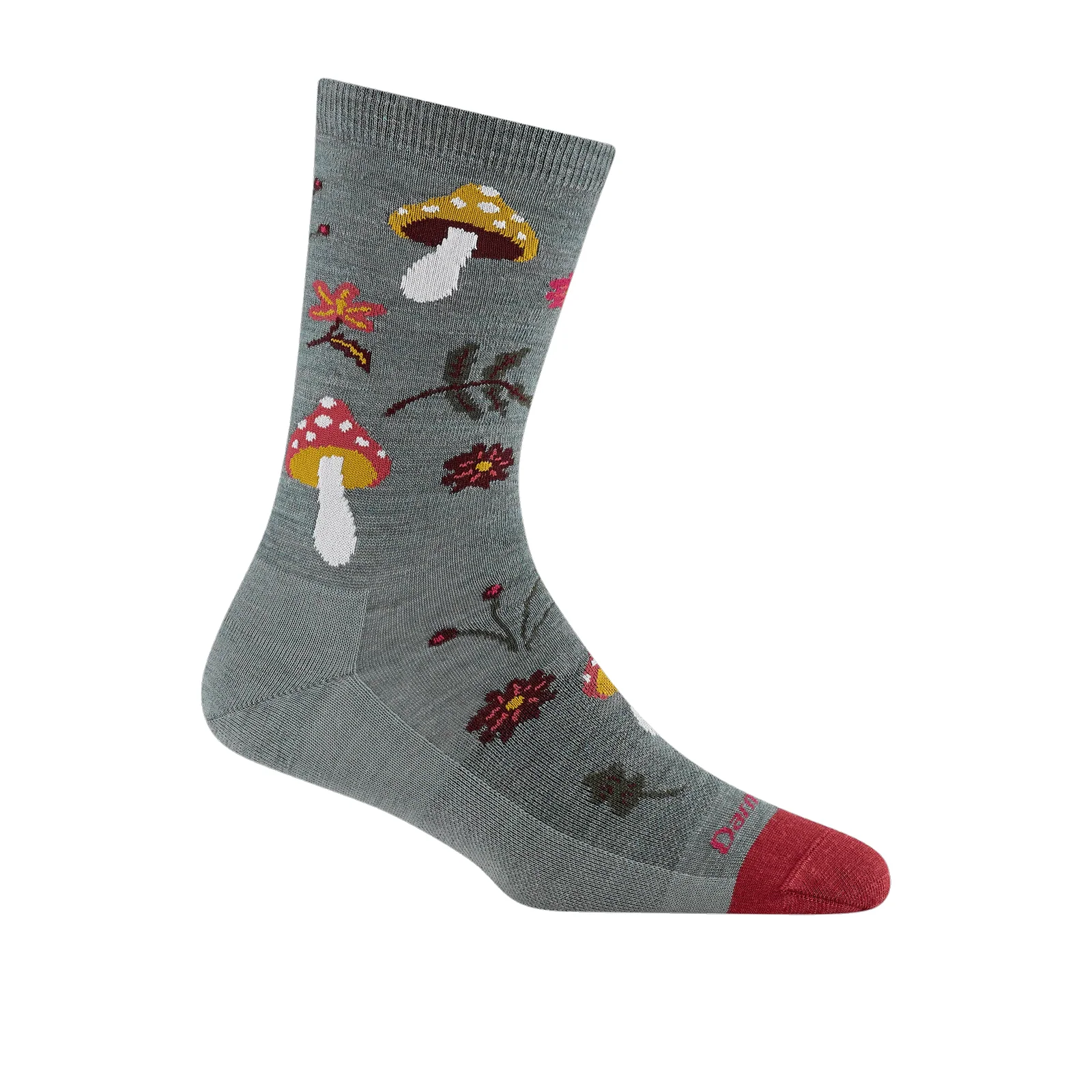 Darn Tough Shroom Bloom Lightweight Crew Sock (Women) - Seafoam