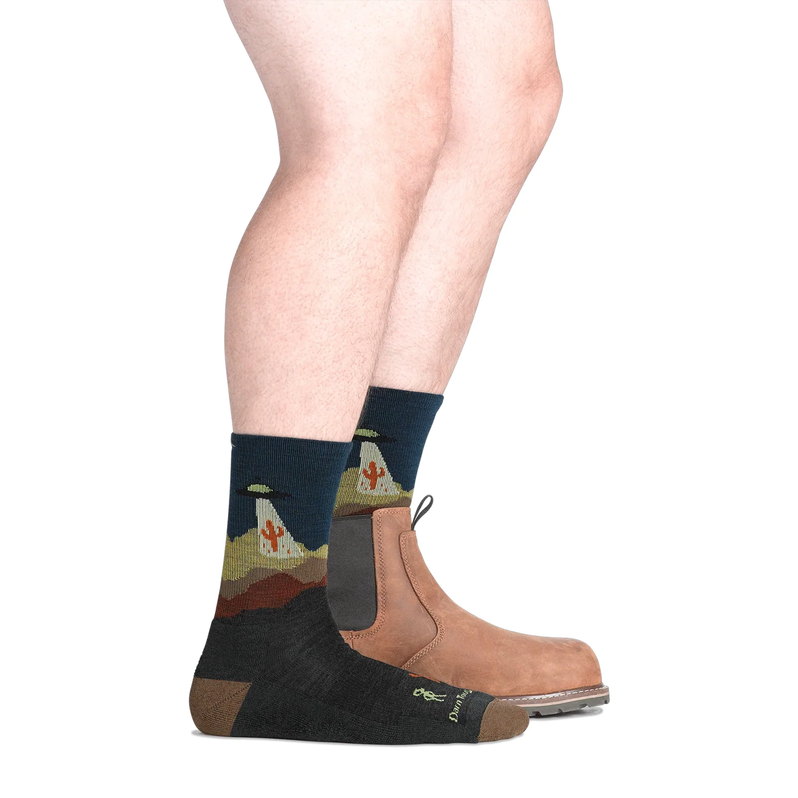 Darn Tough Spaced Out Lightweight Cushion Crew Sock (Men) - Charcoal - Image 4