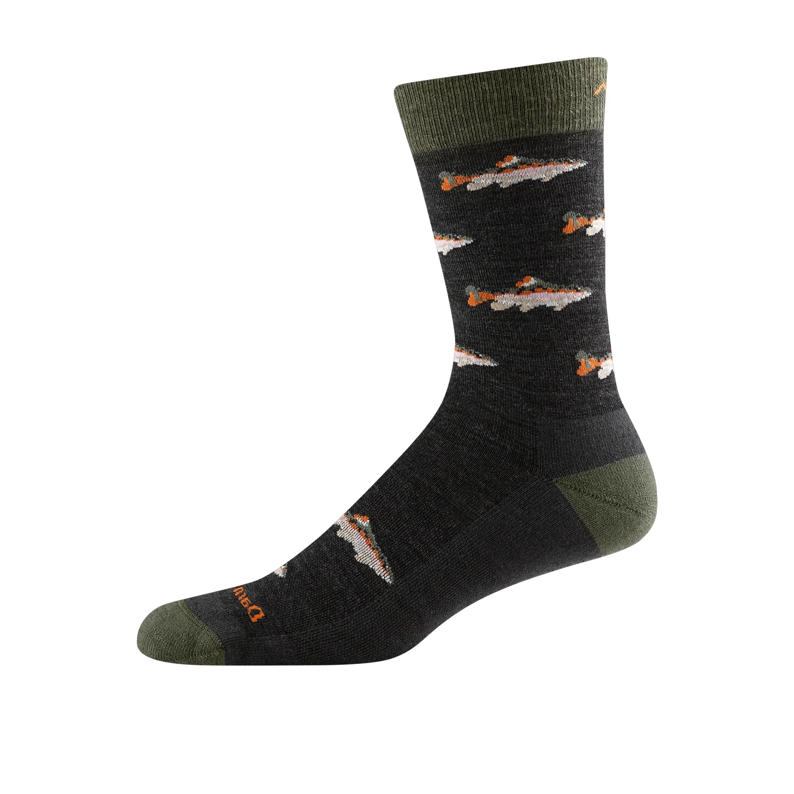 Darn Tough Spey Fly Crew Sock (Men) - Charcoal - Image 2