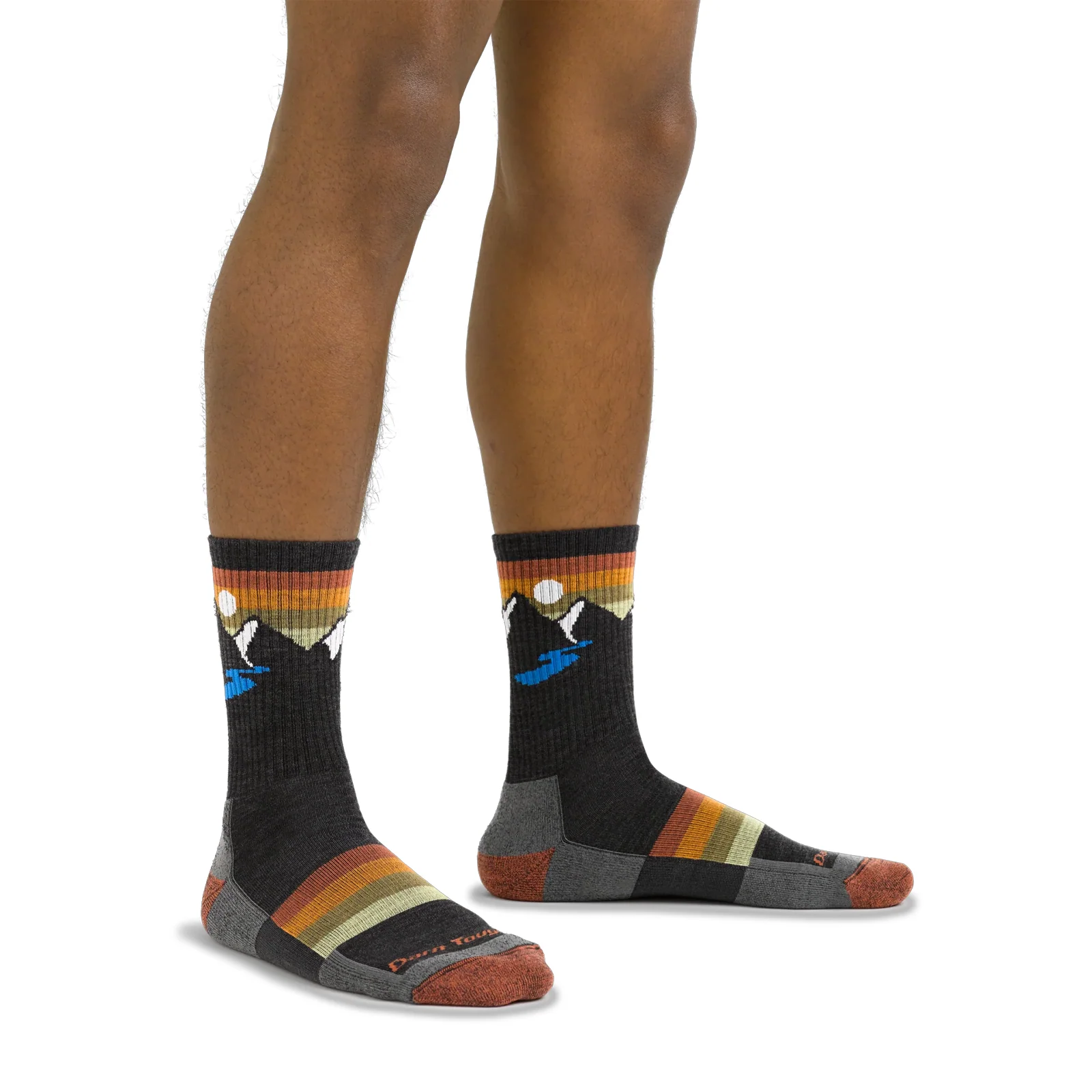 Darn Tough Sunset Ridge Lightweight Micro Crew Sock with Cushion (Men) - Charcoal - Image 2