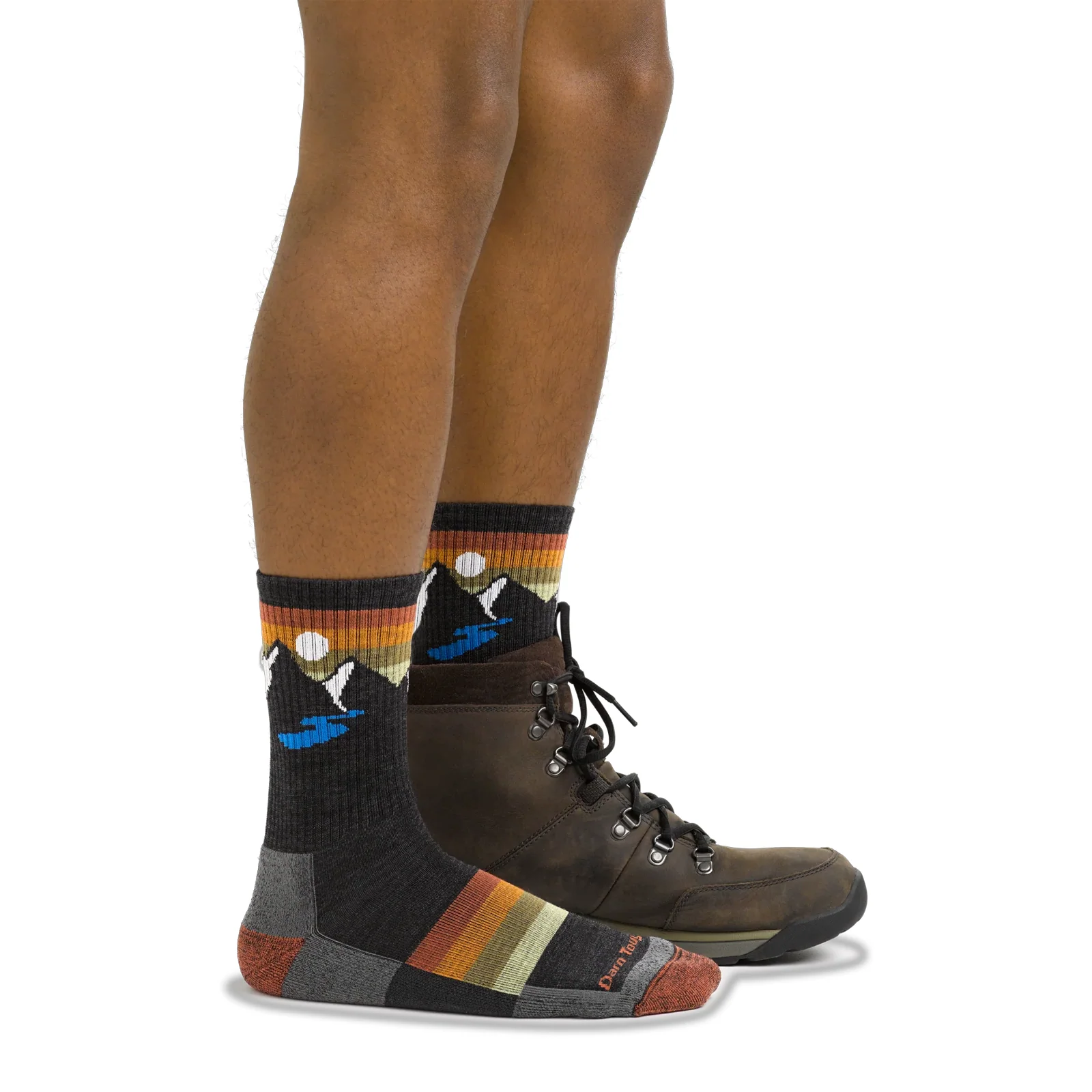 Darn Tough Sunset Ridge Lightweight Micro Crew Sock with Cushion (Men) - Charcoal - Image 3