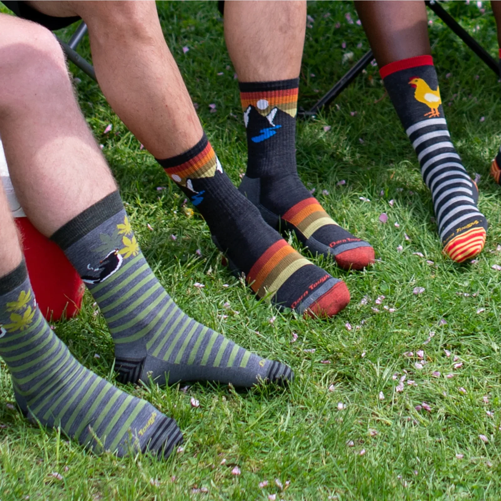 Darn Tough Sunset Ridge Lightweight Micro Crew Sock with Cushion (Men) - Charcoal - Image 4