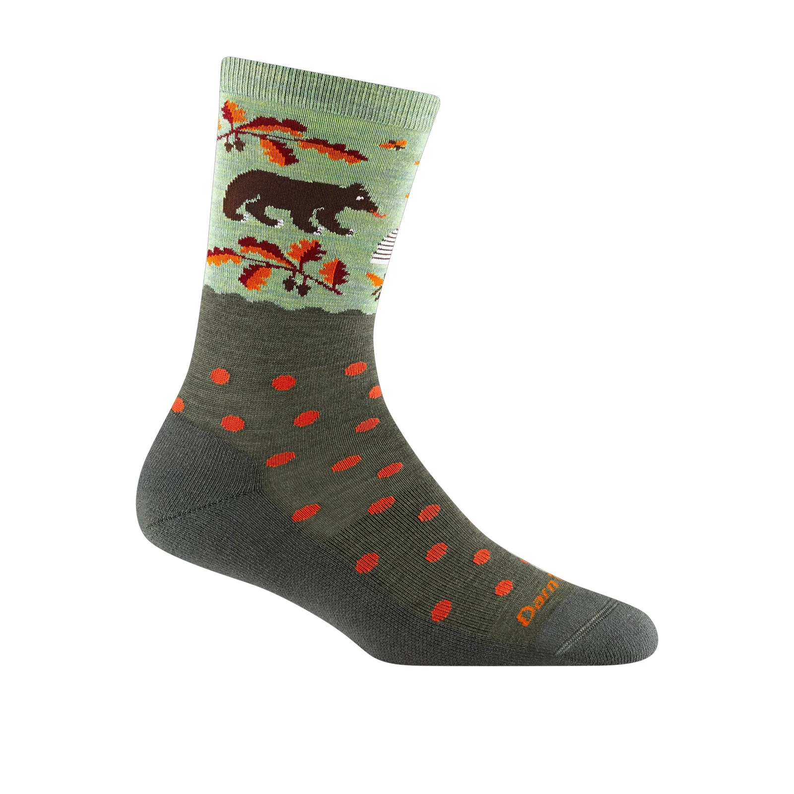 Darn Tough Wild Life Lightweight Crew Sock with Cushion (Women) - Forest