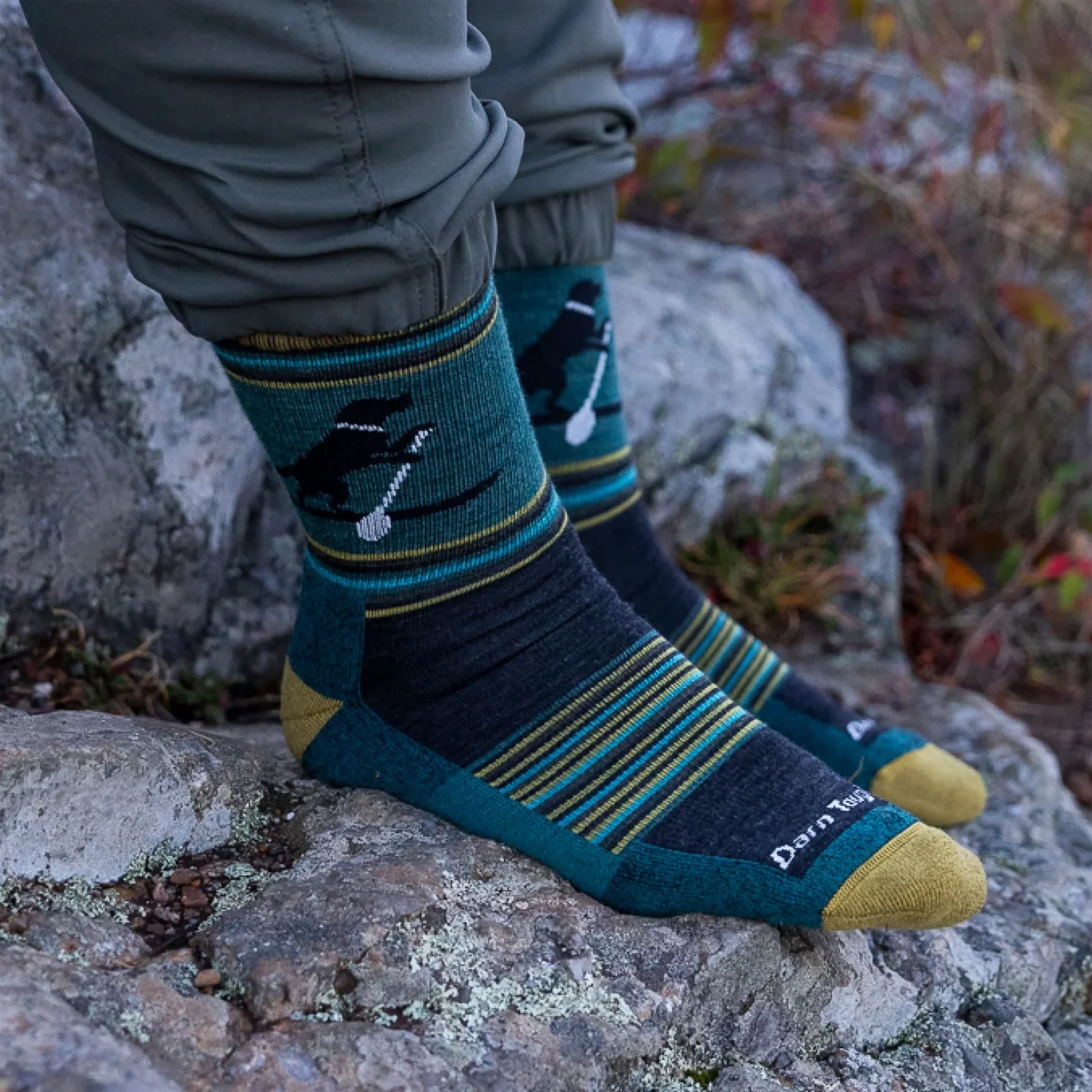 Darn Tough Willoughby Lightweight Cushion Micro Crew Sock (Men) - Dog Pond - Image 3