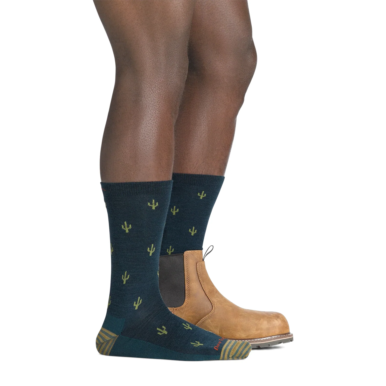 Darn Tough Wool'd Wool'd West Lightweight Crew Sock (Men) - Dark Teal - Image 4