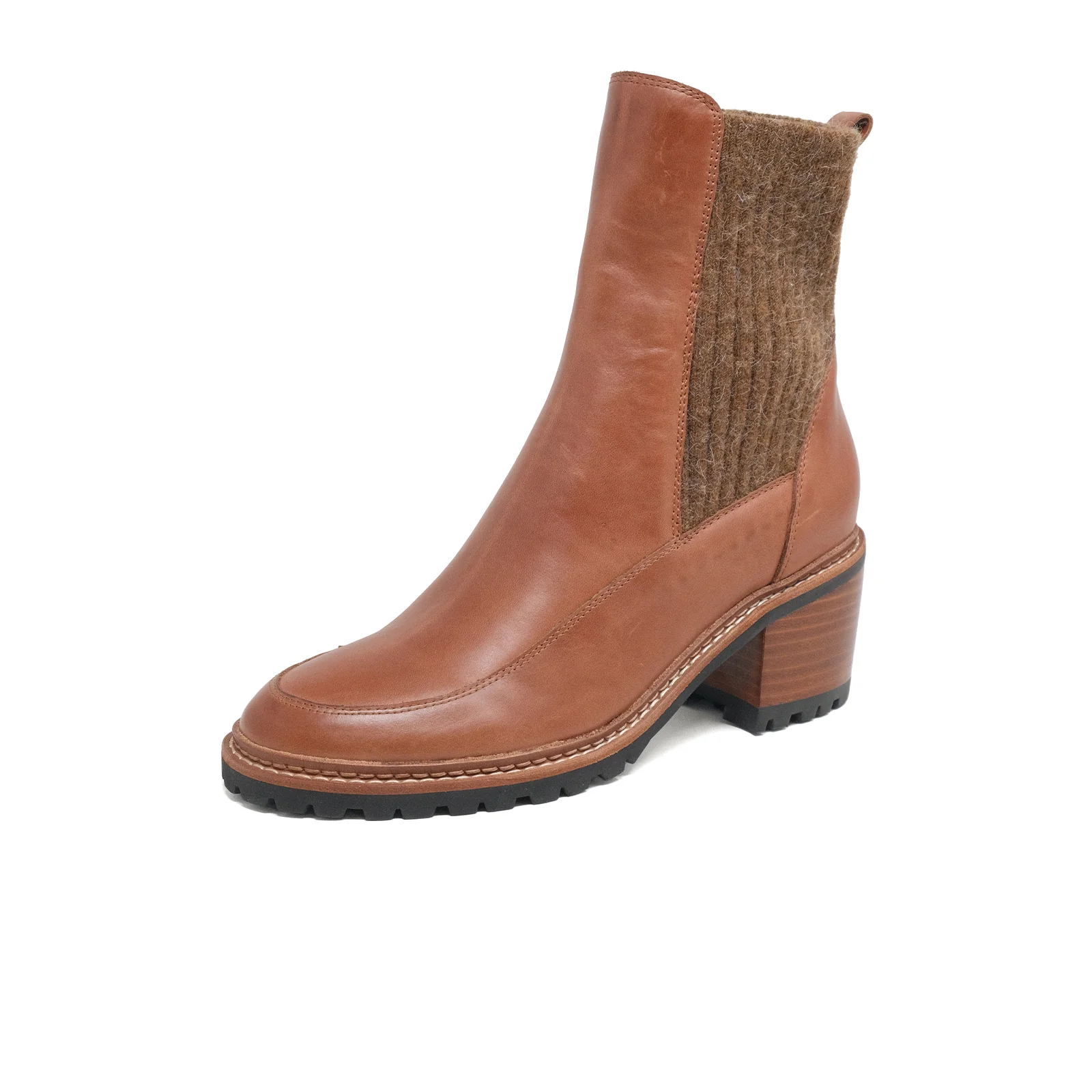 Django & Juliette Barret Heeled Mid Boot (Women) - Chestnut/Brown Leather - Image 2