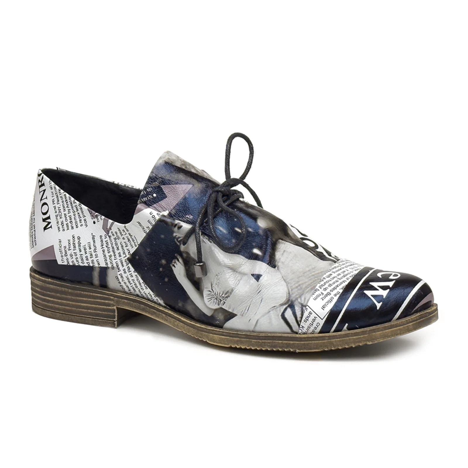 Django & Juliette Kotty Slip On (Women) - News Print Leather - Image 3