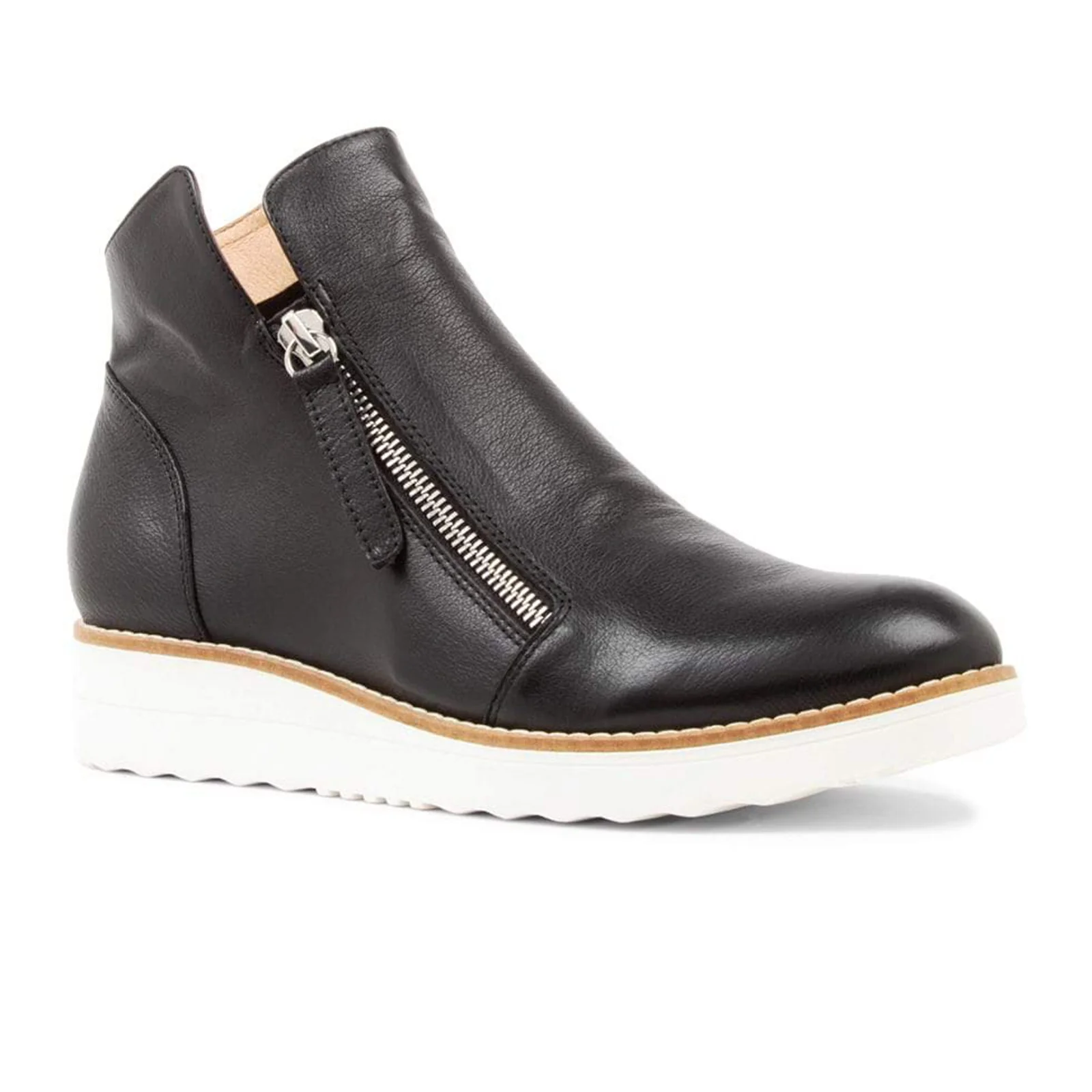 Django & Juliette Ohmy Ankle Boot (Women) - Black/White Leather