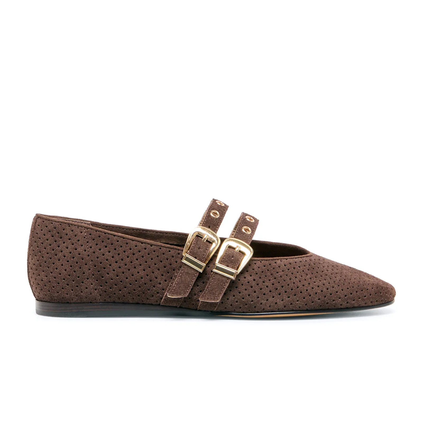 Dolce Vita Baylee Grommet Flat (Women) - Dark Brown