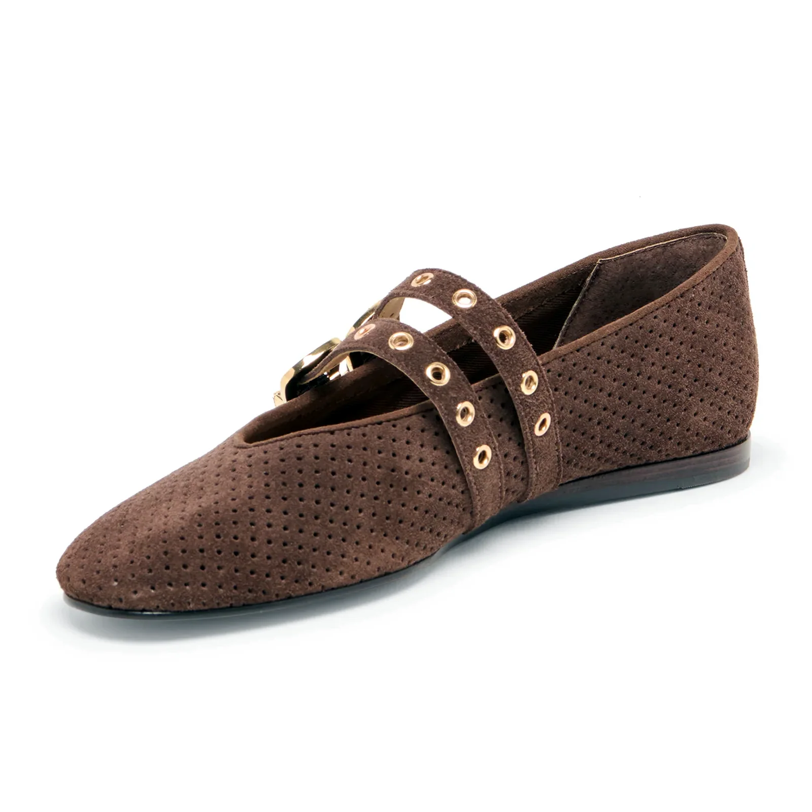 Dolce Vita Baylee Grommet Flat (Women) - Dark Brown - Image 2