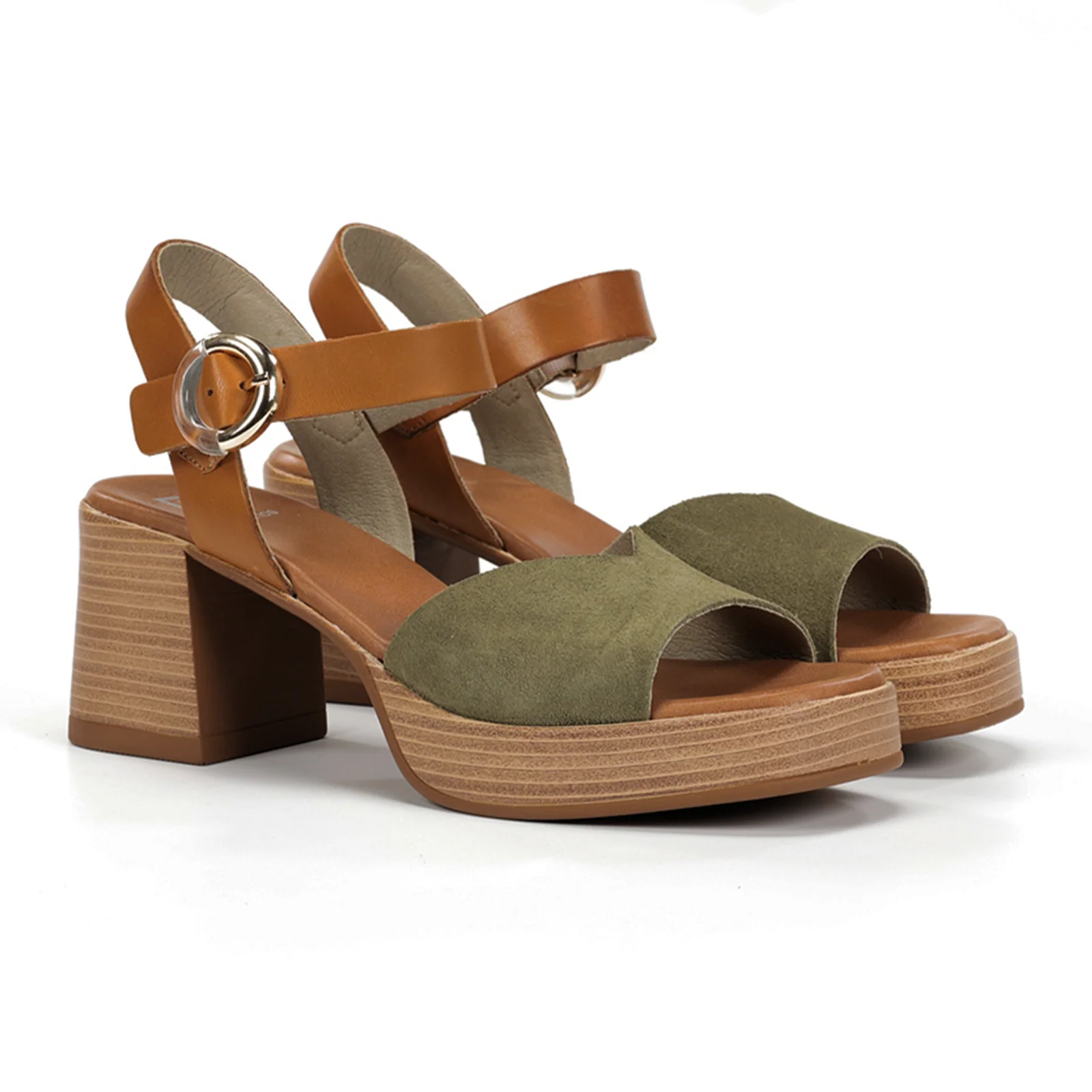 Dorking Diamond D9287 Heeled Sandal (Women) - Calf/Tibet Bosco/Cuero - Image 2