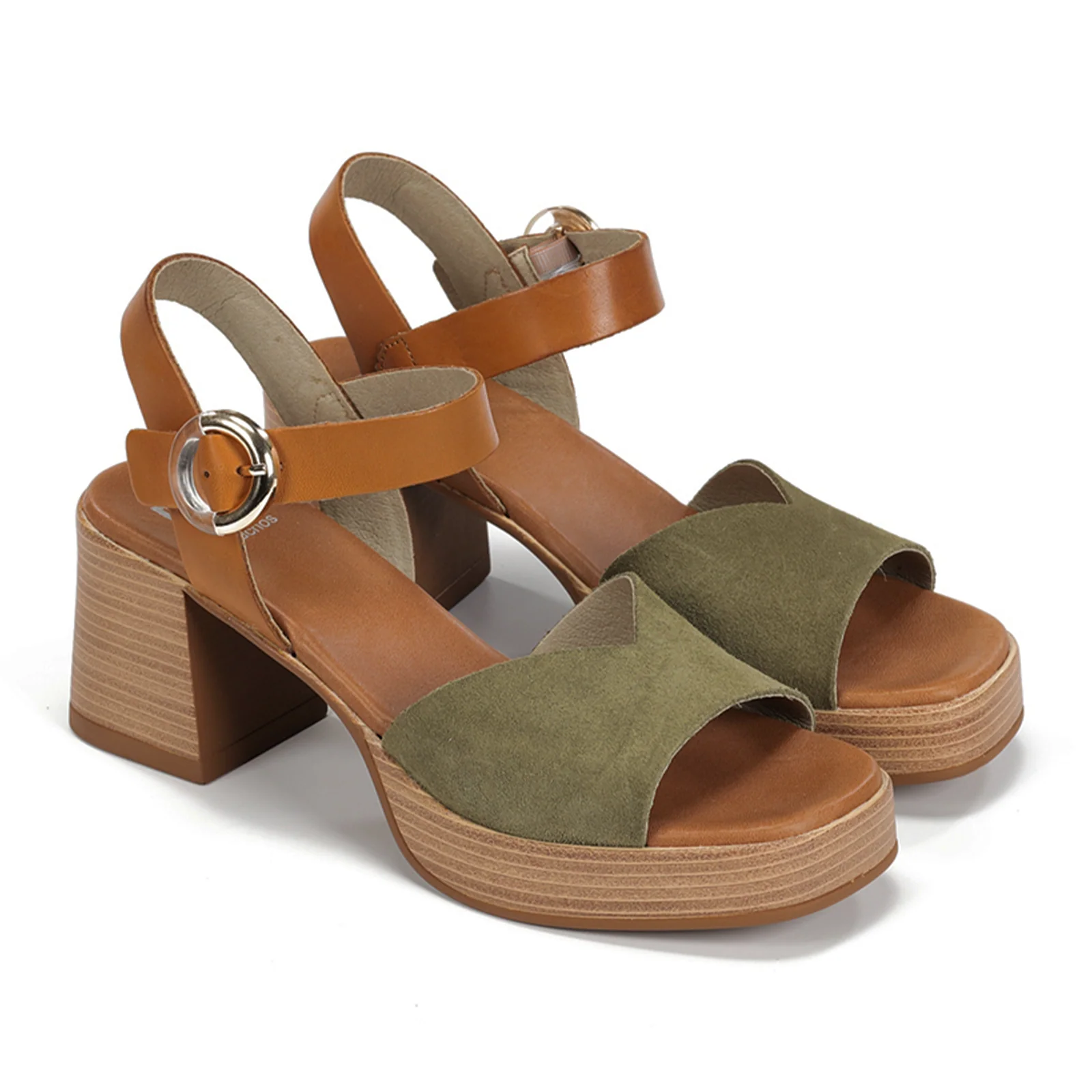 Dorking Diamond D9287 Heeled Sandal (Women) - Calf/Tibet Bosco/Cuero - Image 3