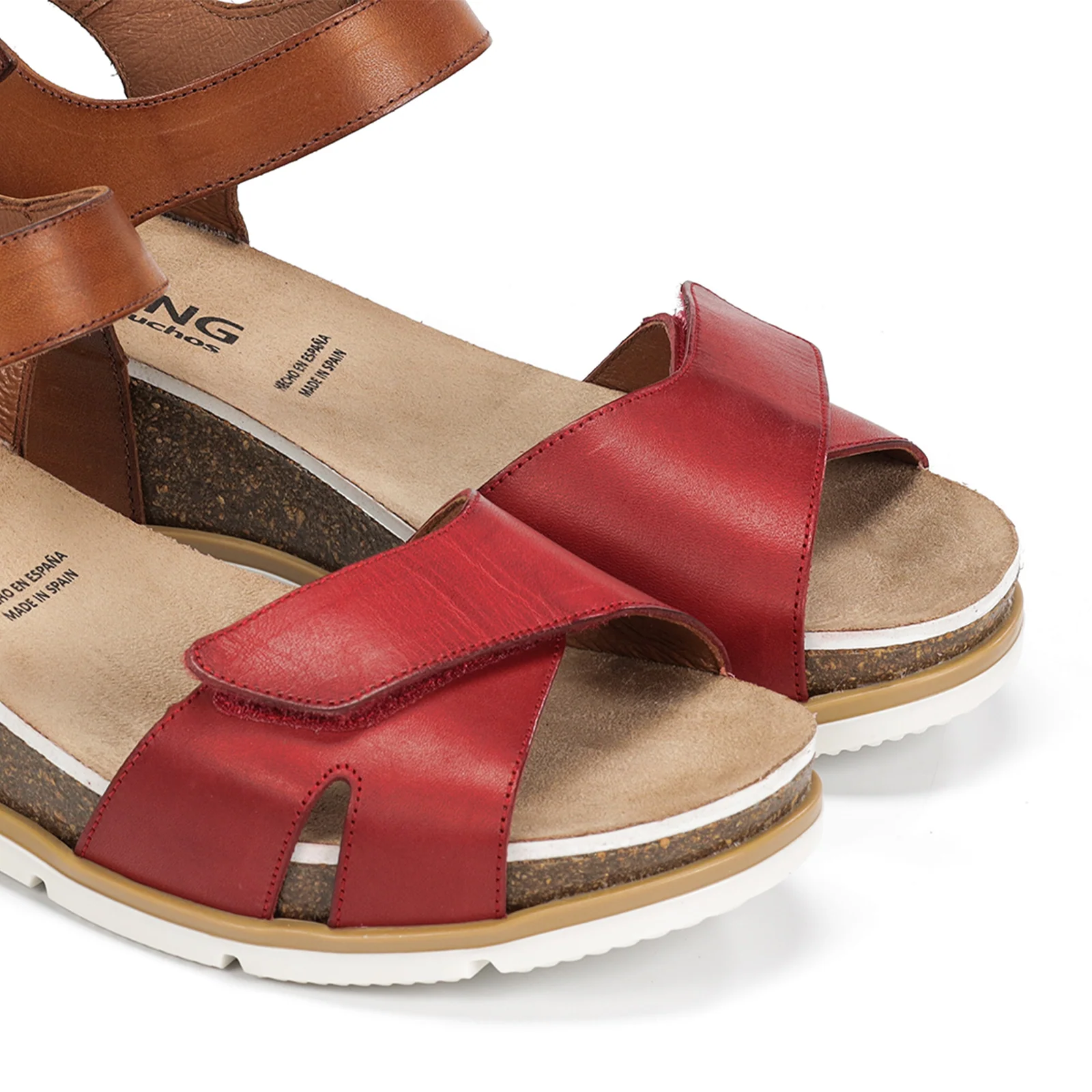 Dorking Gold D9512 Wedge Sandal (Women) - Texas/Lamina Carmin/Cuero - Image 5