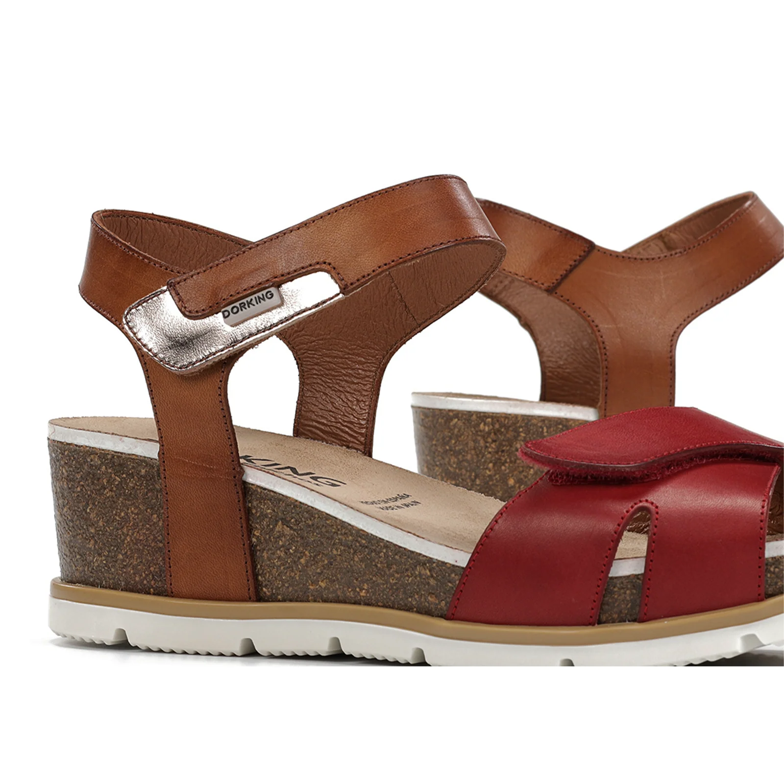 Dorking Gold D9512 Wedge Sandal (Women) - Texas/Lamina Carmin/Cuero - Image 6
