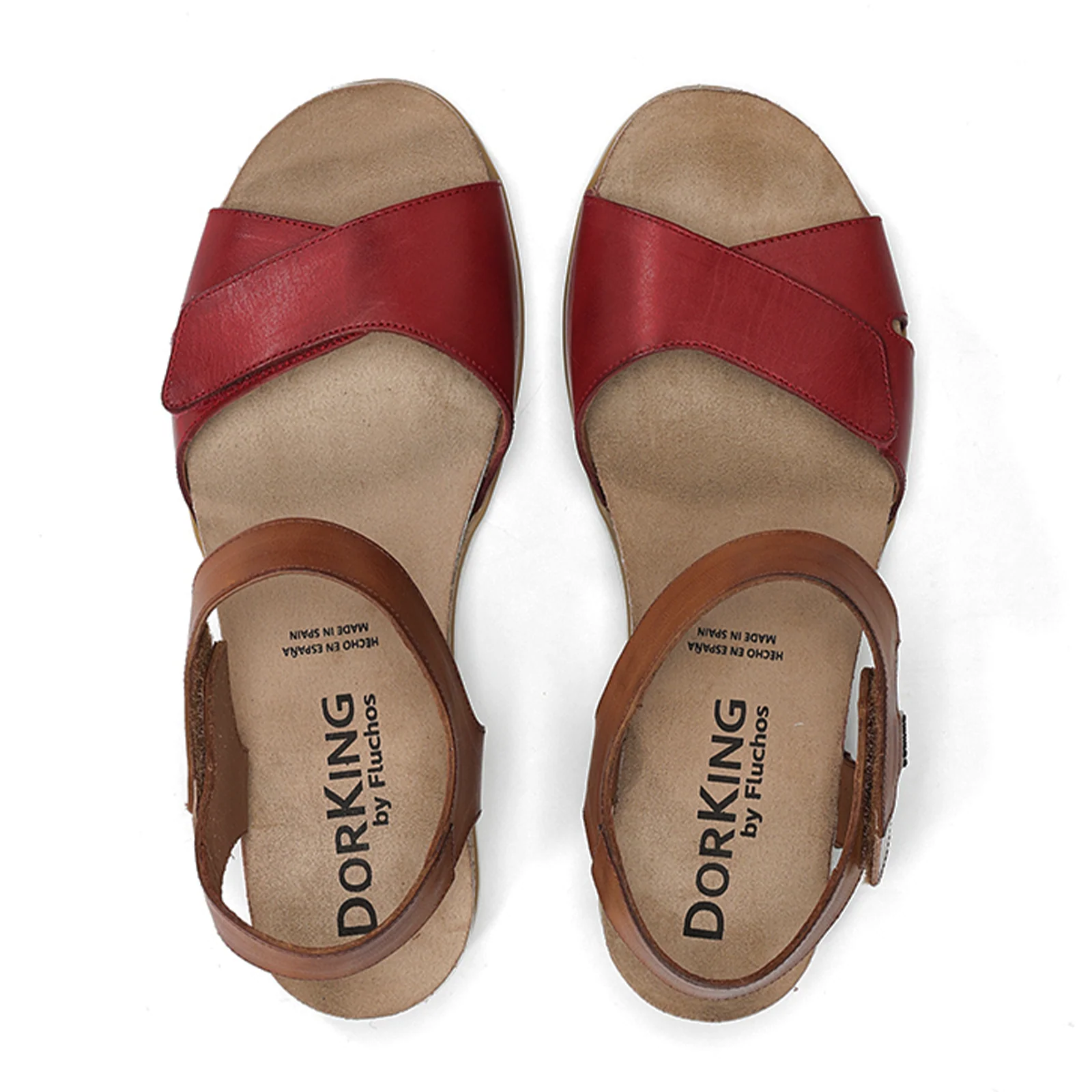 Dorking Gold D9512 Wedge Sandal (Women) - Texas/Lamina Carmin/Cuero - Image 7