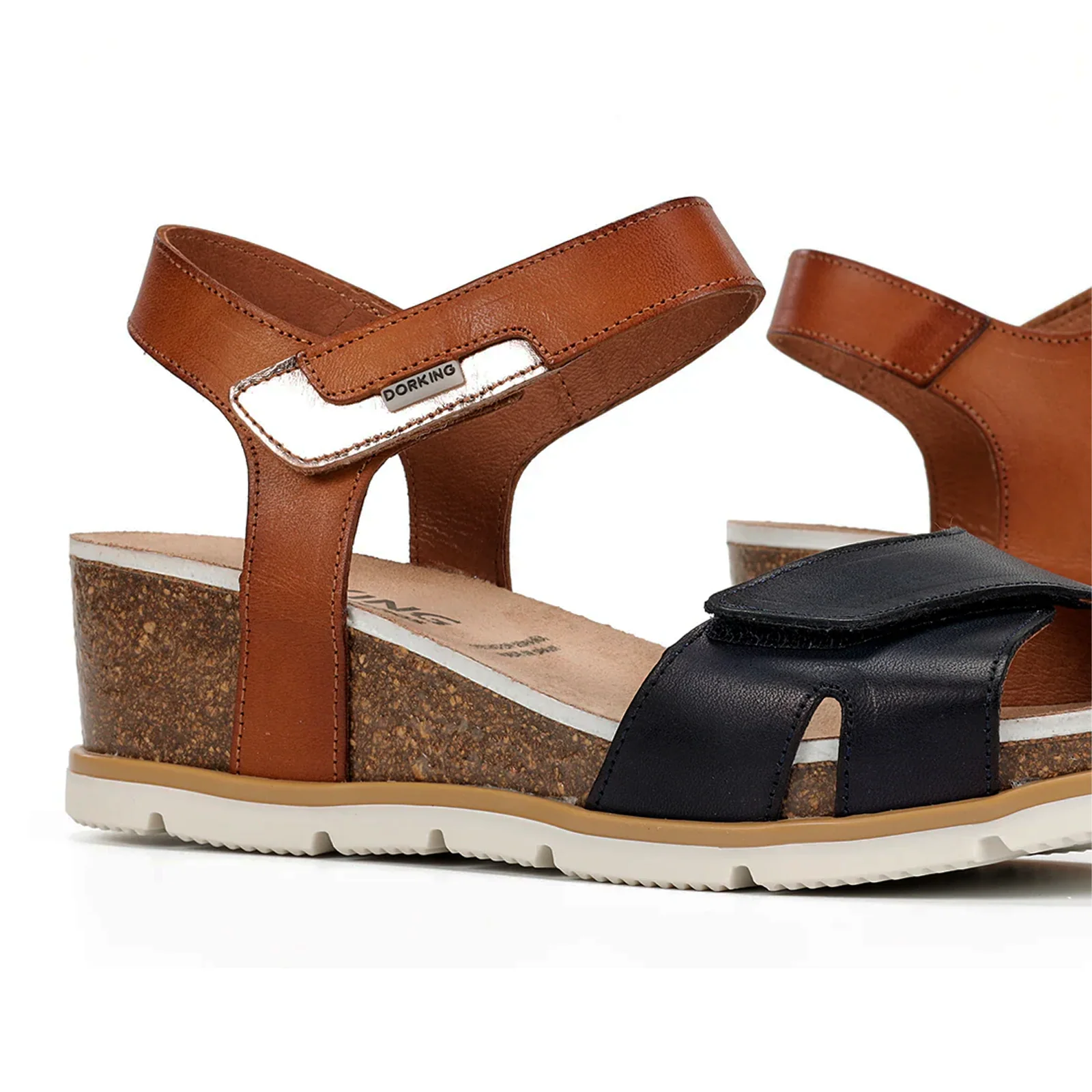 Dorking Gold D9512 Wedge Sandal (Women) - Texas/Lamina Marino/Cuero - Image 4