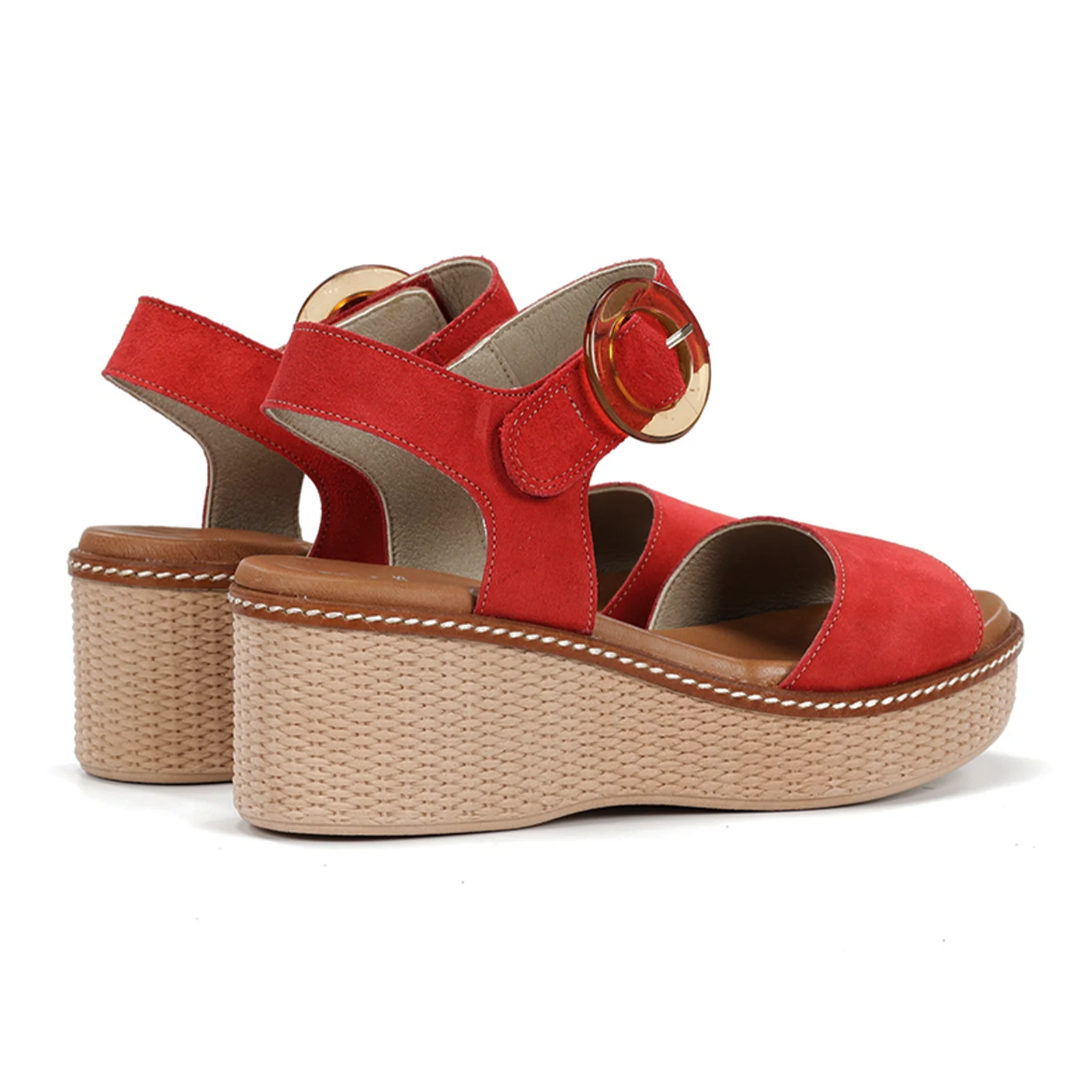 Dorking Nido D9450 Wedge Sandal (Women) - Calf Rojo - Image 3