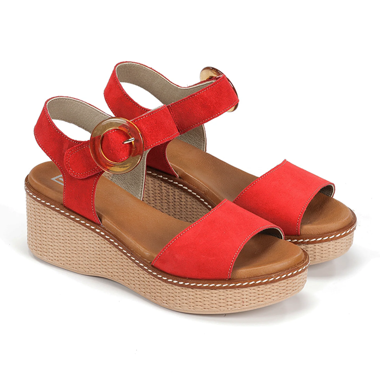 Dorking Nido D9450 Wedge Sandal (Women) - Calf Rojo - Image 4