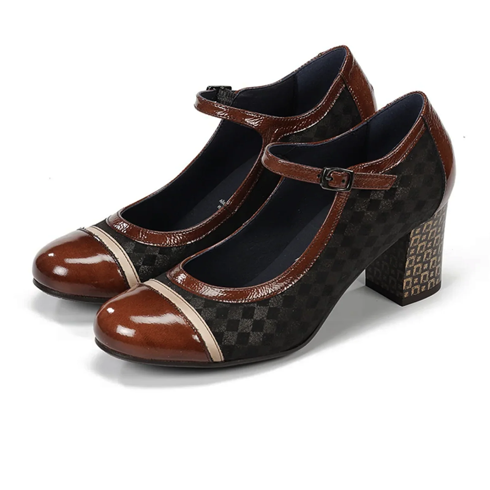 Dorking Rodin D8669 Heeled Mary Jane (Women) - Carcas/Napla/Suga Cafe - Image 2