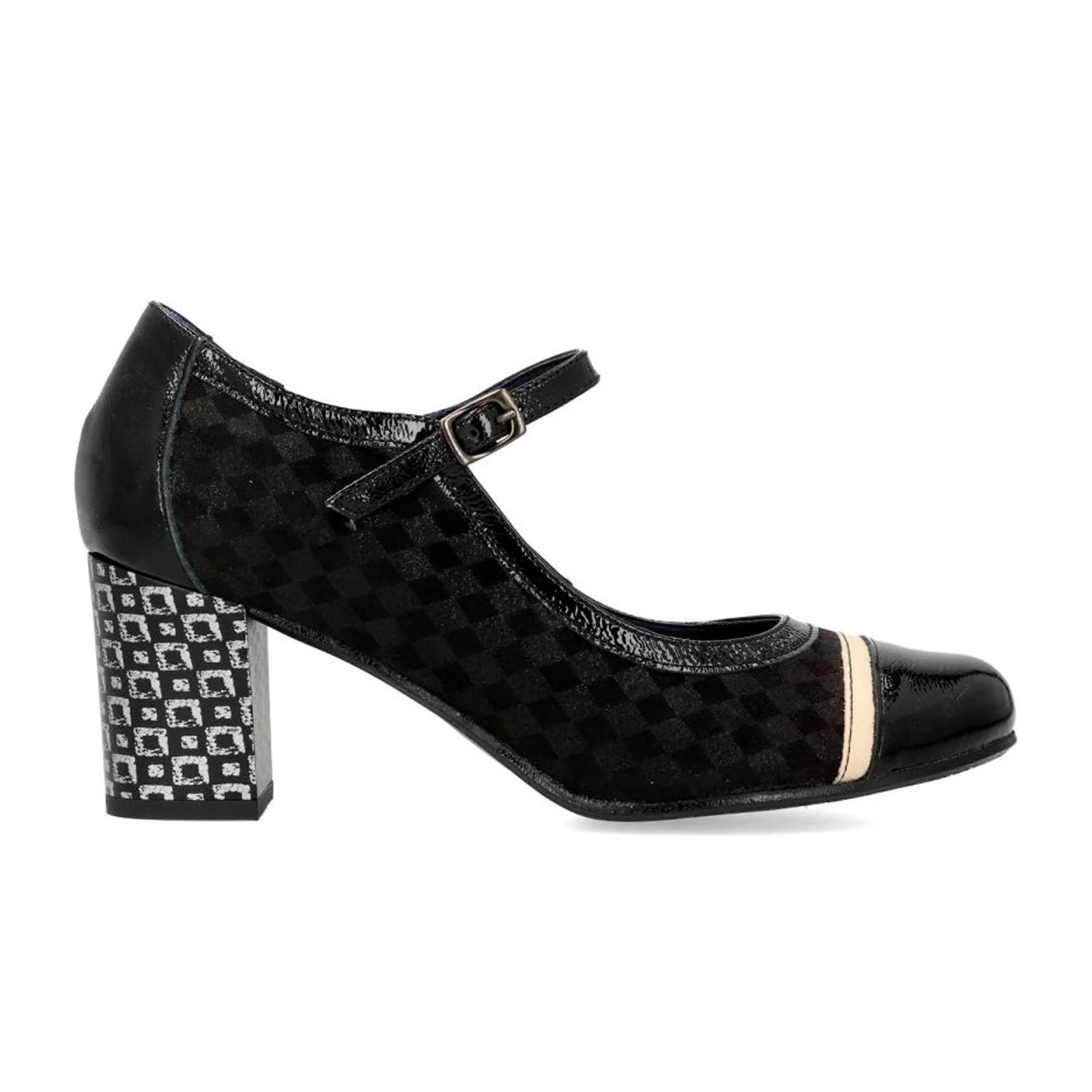 Dorking Rodin D8669 Heeled Mary Jane (Women) - Carcas/Napla/Suga Negro
