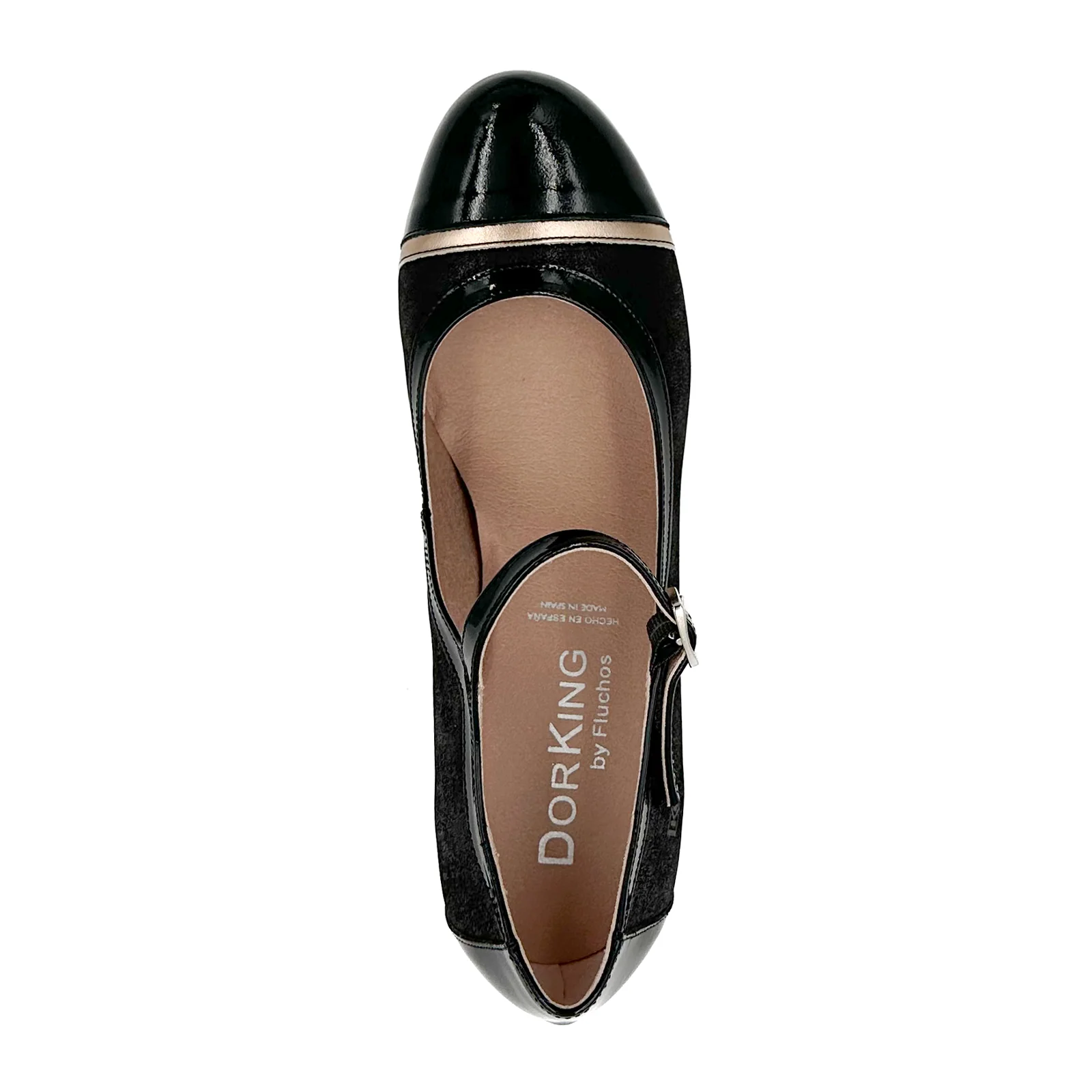 Dorking Rodin D9092 Heeled Mary Jane (Women) - Lamin Negro - Image 3
