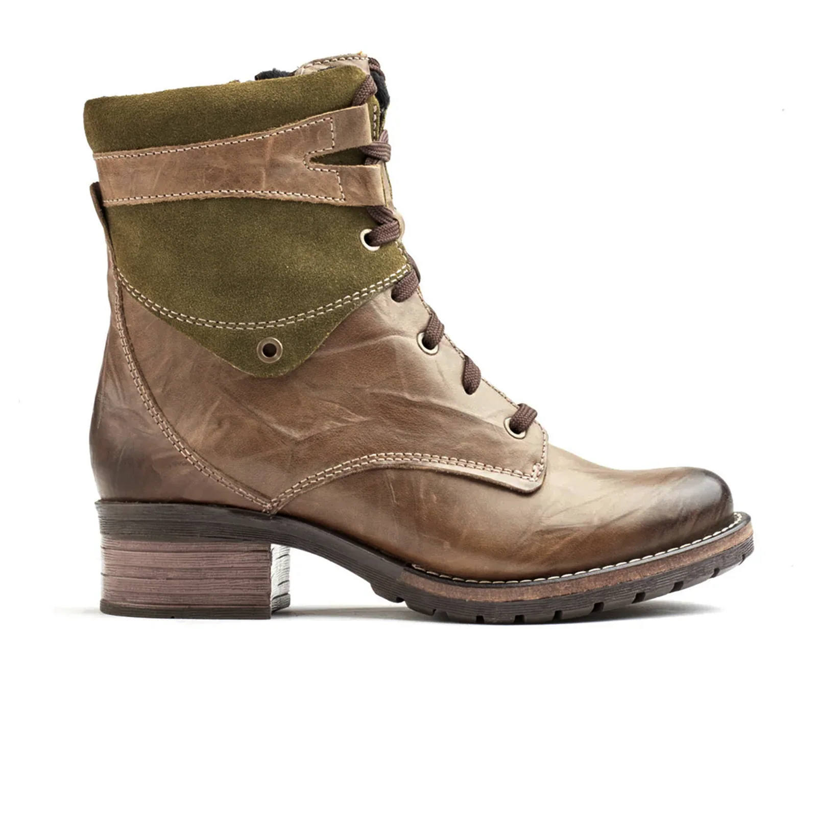 Dromedaris Kara Suede Mid Boot (Women) - Olive