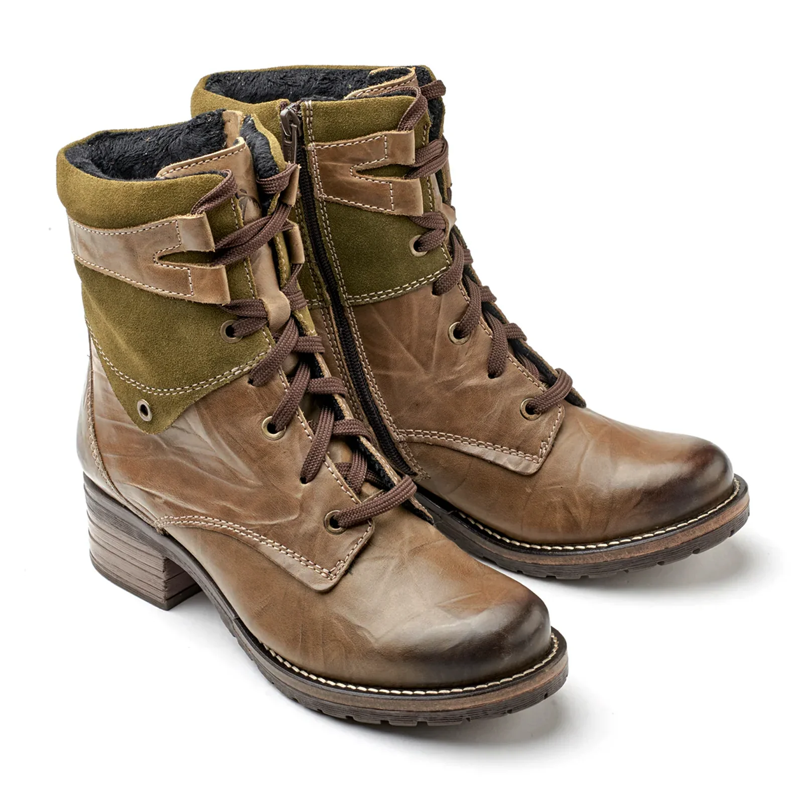 Dromedaris Kara Suede Mid Boot (Women) - Olive - Image 3