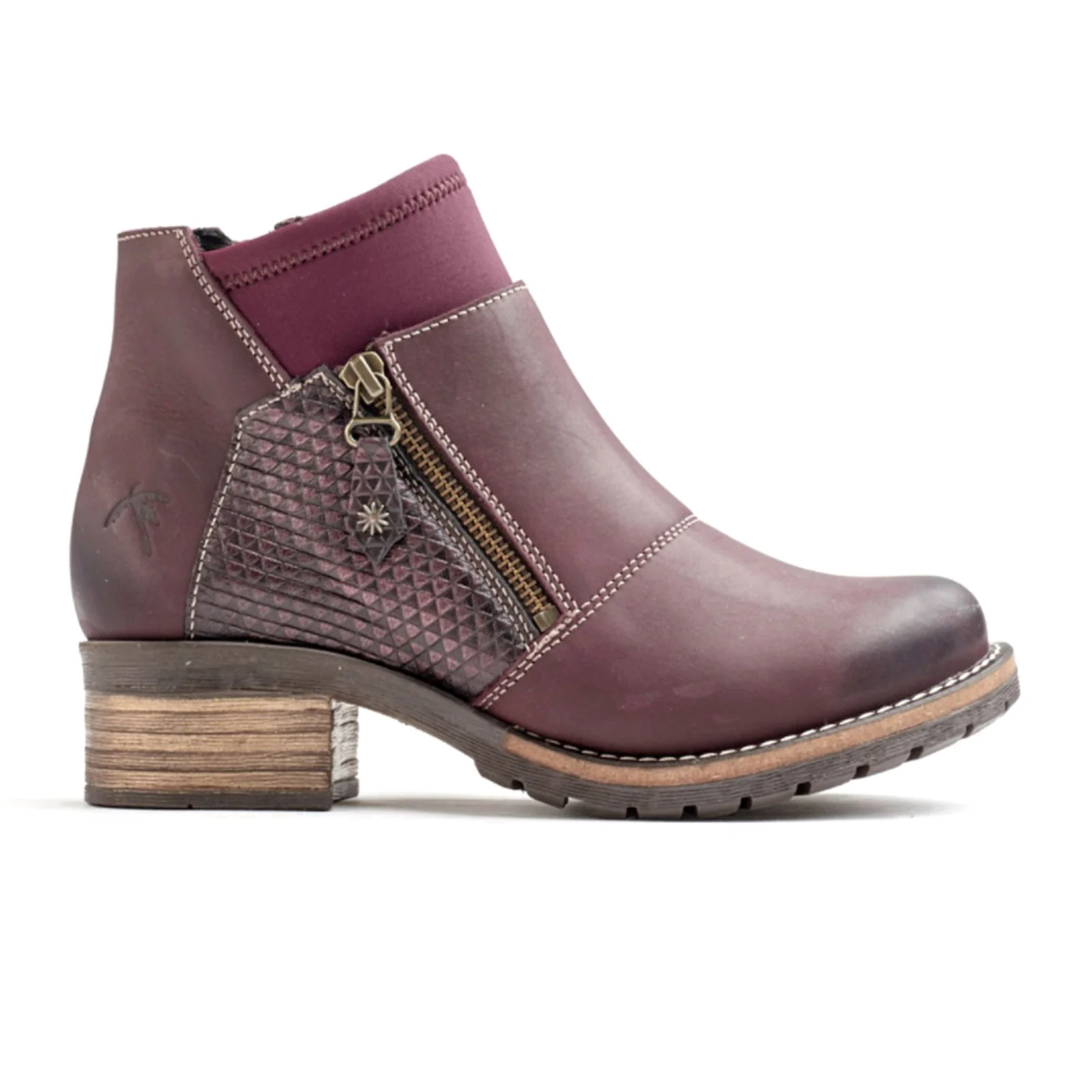 Dromedaris Kihana Metallic Ankle Boot (Women) - Violet