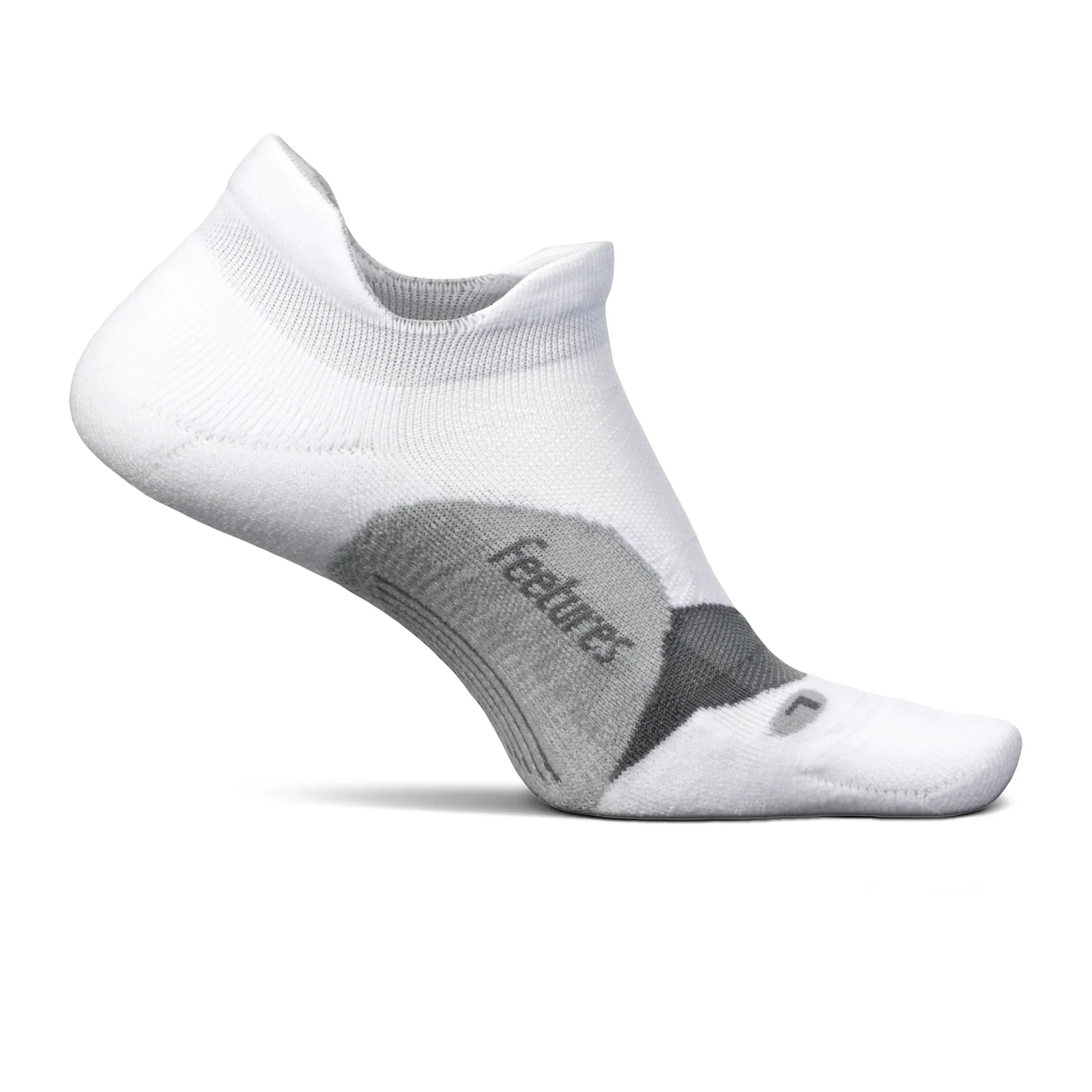 Feetures Elite Light Cushion No Show Tab Sock (Unisex) - White