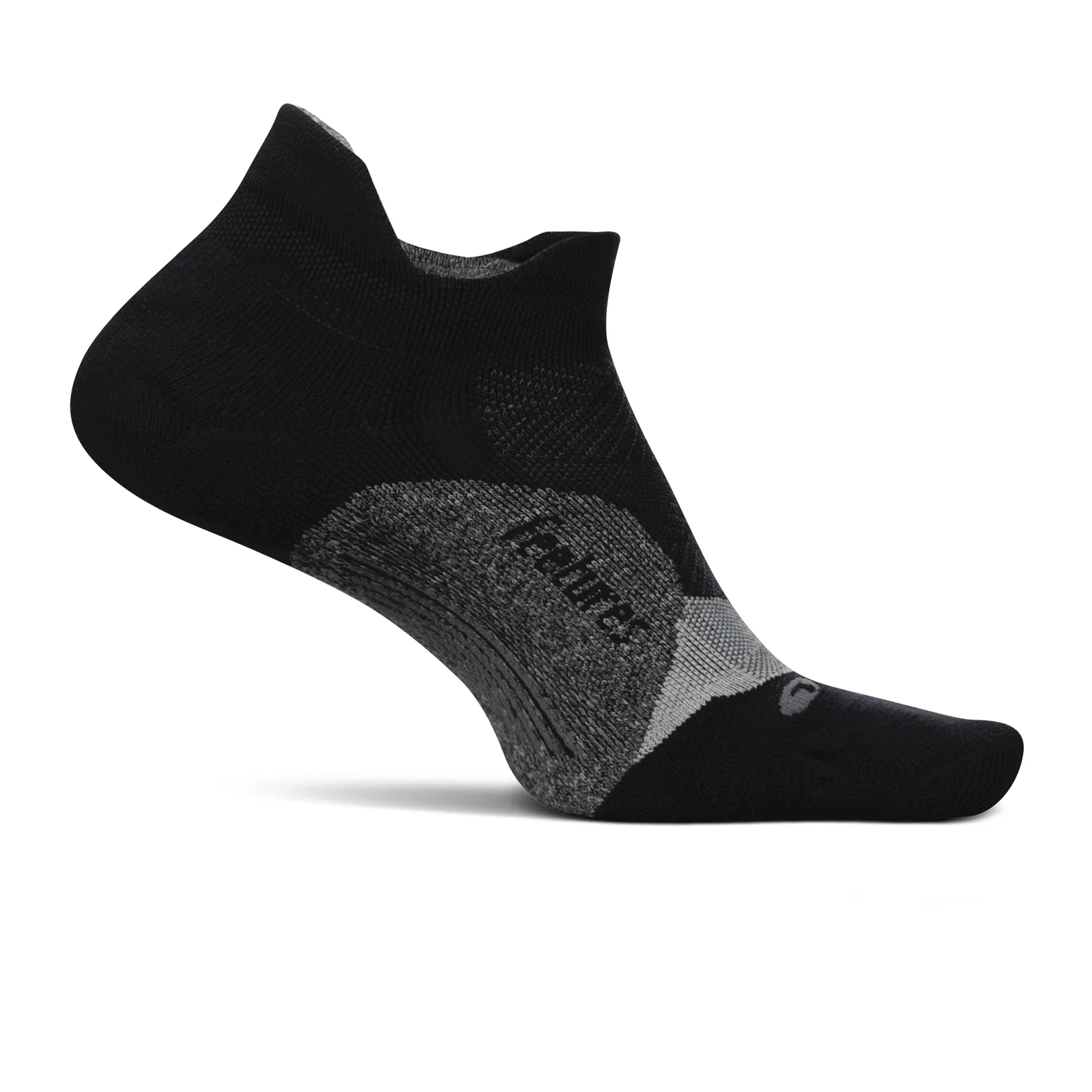 Feetures Elite Light Cushion No Show Tab Sock (Unisex) - Black