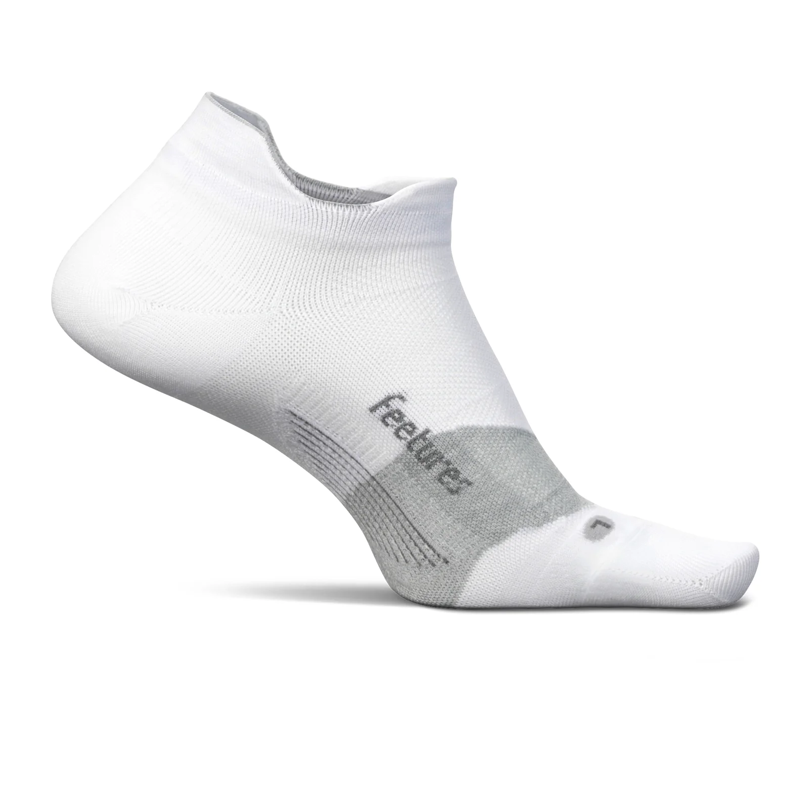 Feetures Elite Ultra Light No Show Tab Sock (Unisex) - White