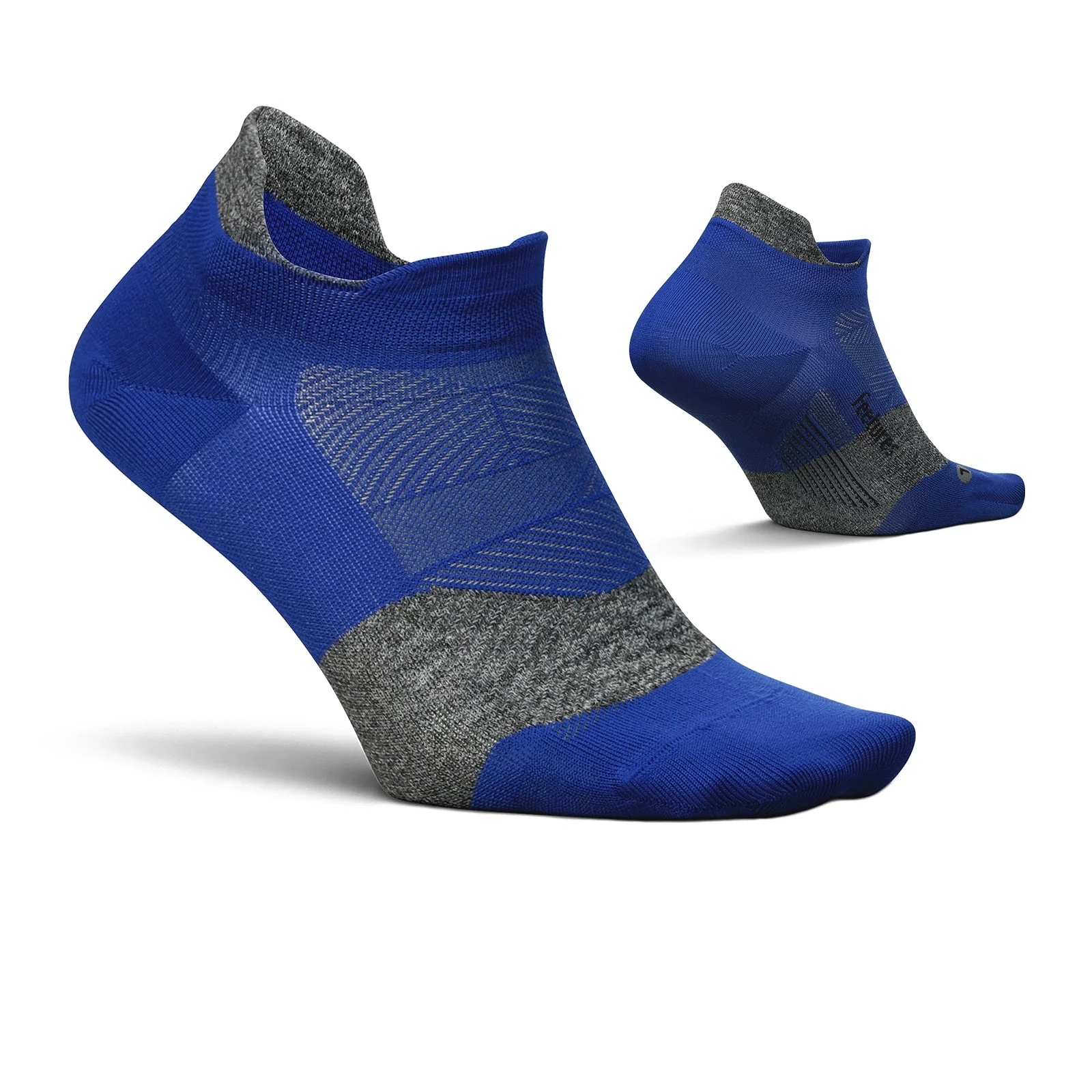 Feetures Elite Ultra Light No Show Tab Sock (Unisex) - Boost Blue - Image 2