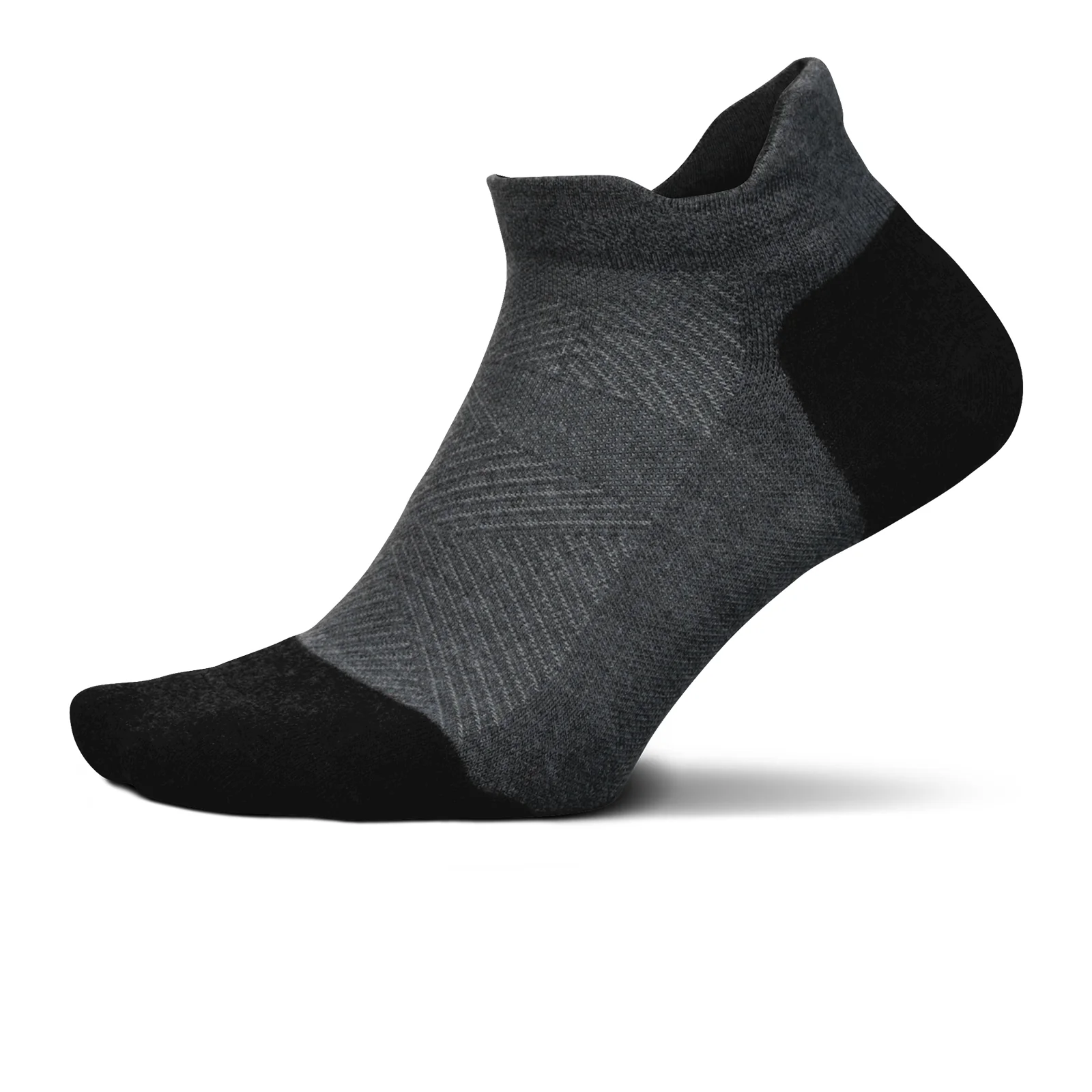 Feetures Elite Max Cushion No Show Tab Sock (Unisex) - Gray - Image 2